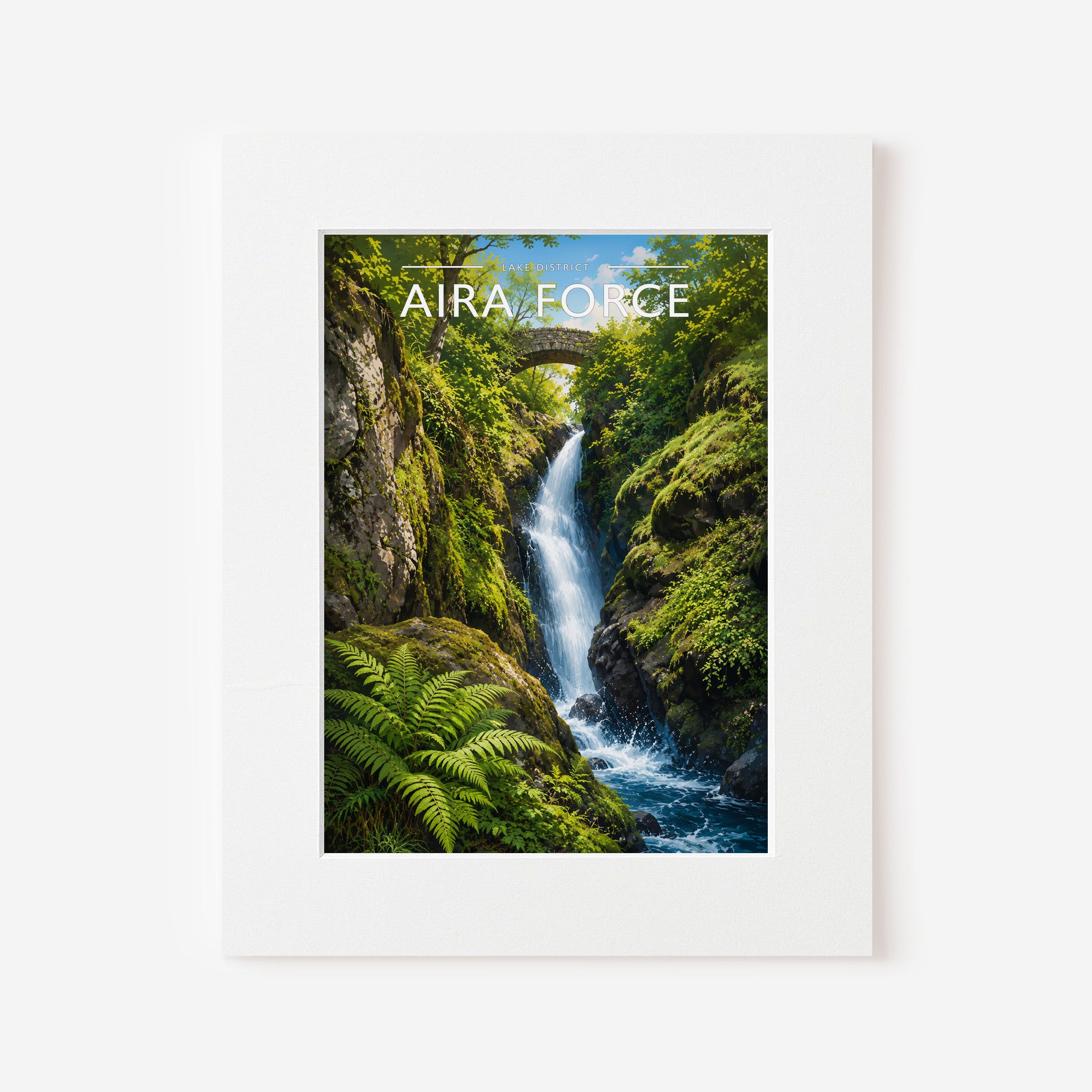 Aira Force Travel Poster in a white mount