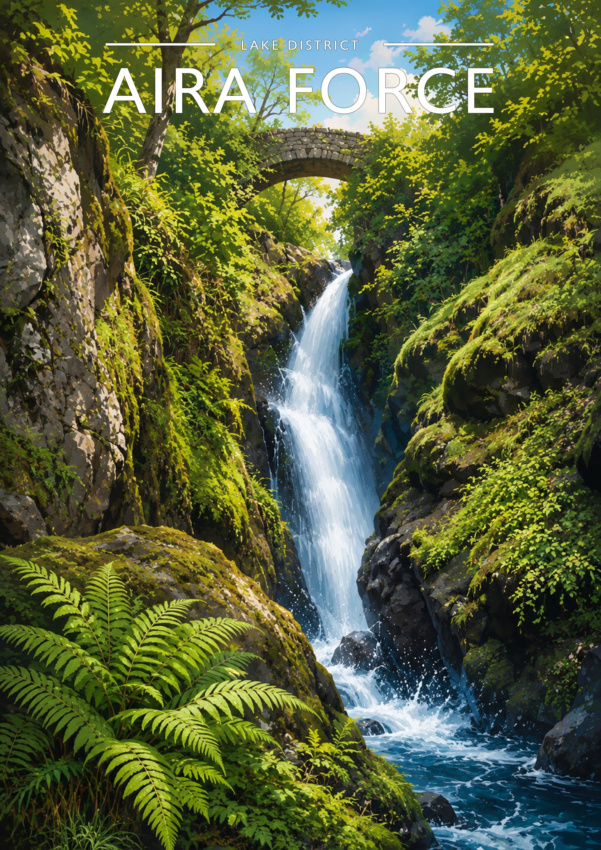 Aira Force Travel Poster - A4 travel poster print