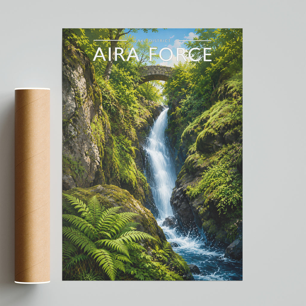 Aira Force Travel Poster - fine art print with shipping tube