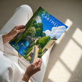 Cartmel Travel Poster - A4 print held in hand