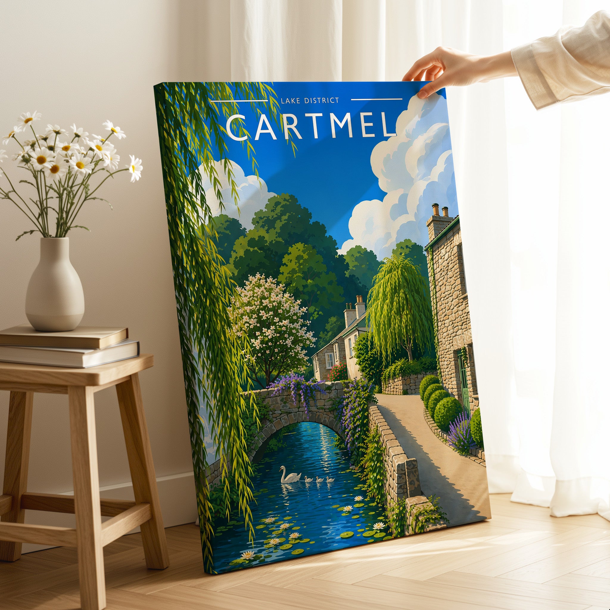 Cartmel Travel Poster as a gallery-wrapped canvas