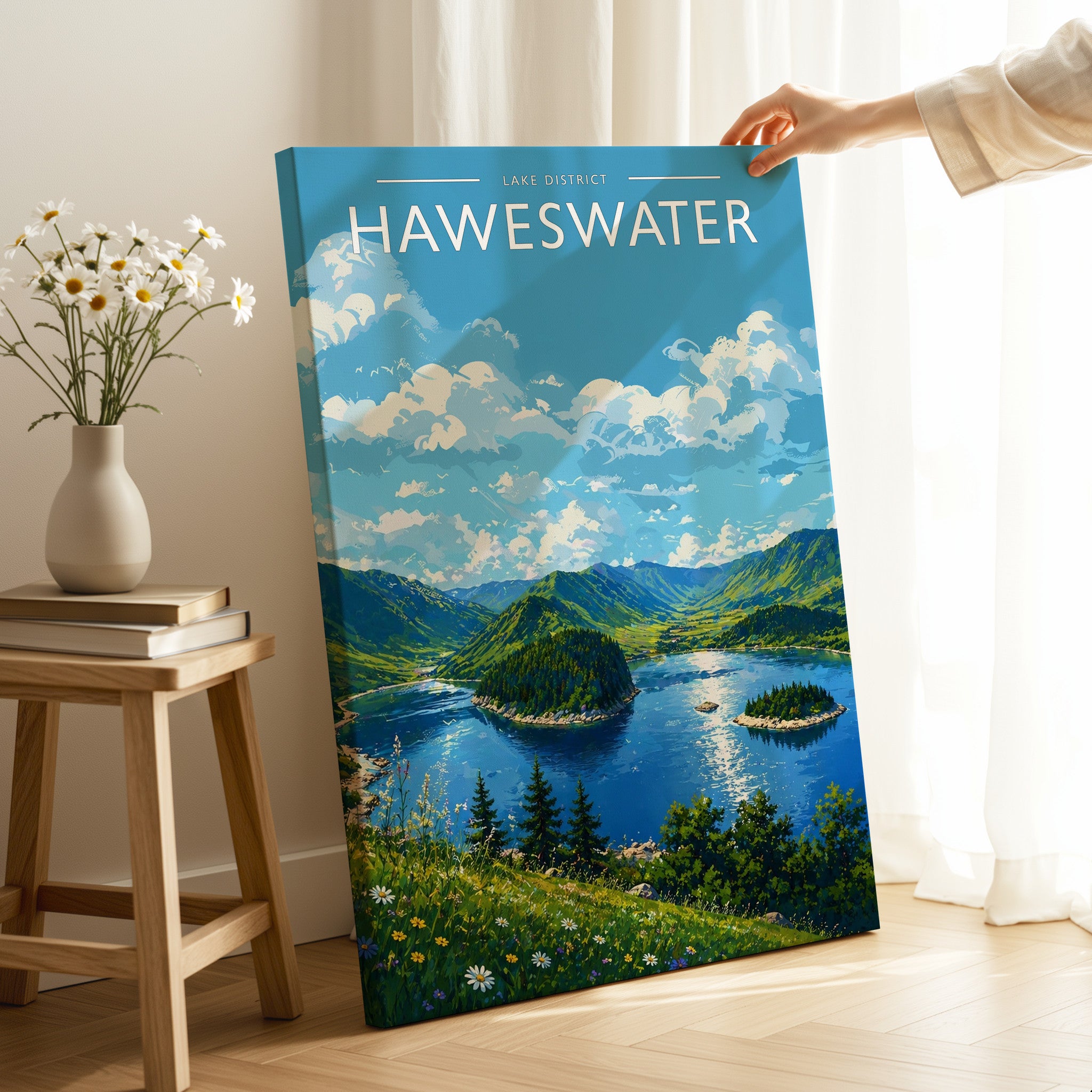 Haweswater Travel Poster as a gallery-wrapped canvas
