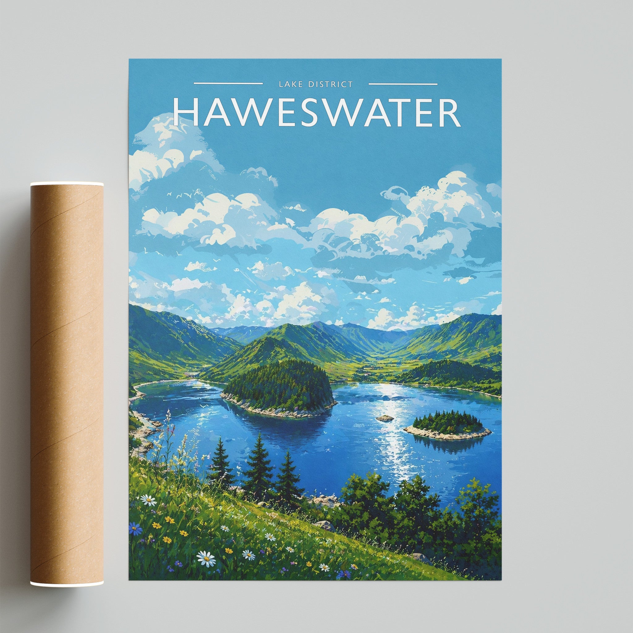 Haweswater Travel Poster - fine art print with shipping tube