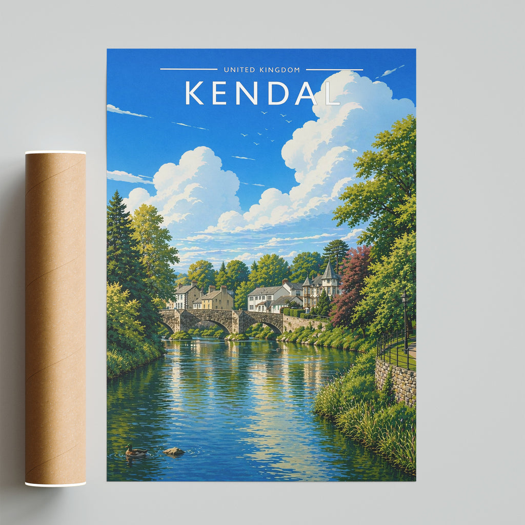 Kendal Travel Poster - fine art print with shipping tube