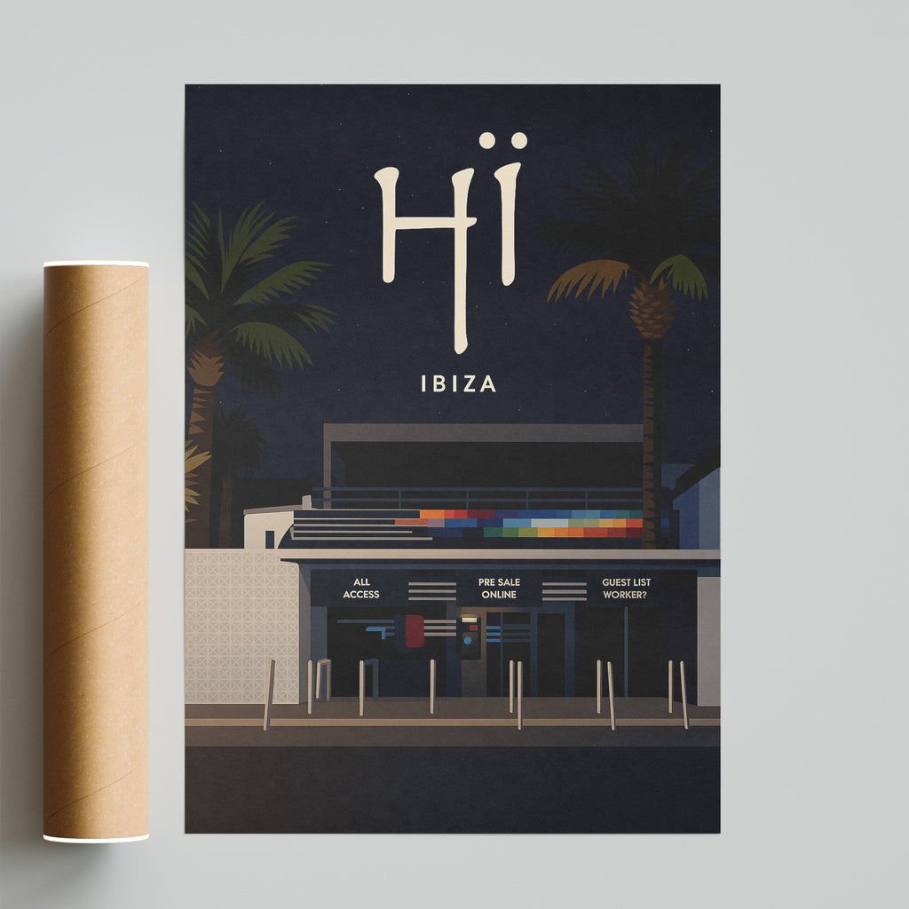 Ibiza #6 Travel Poster - fine art print with shipping tube