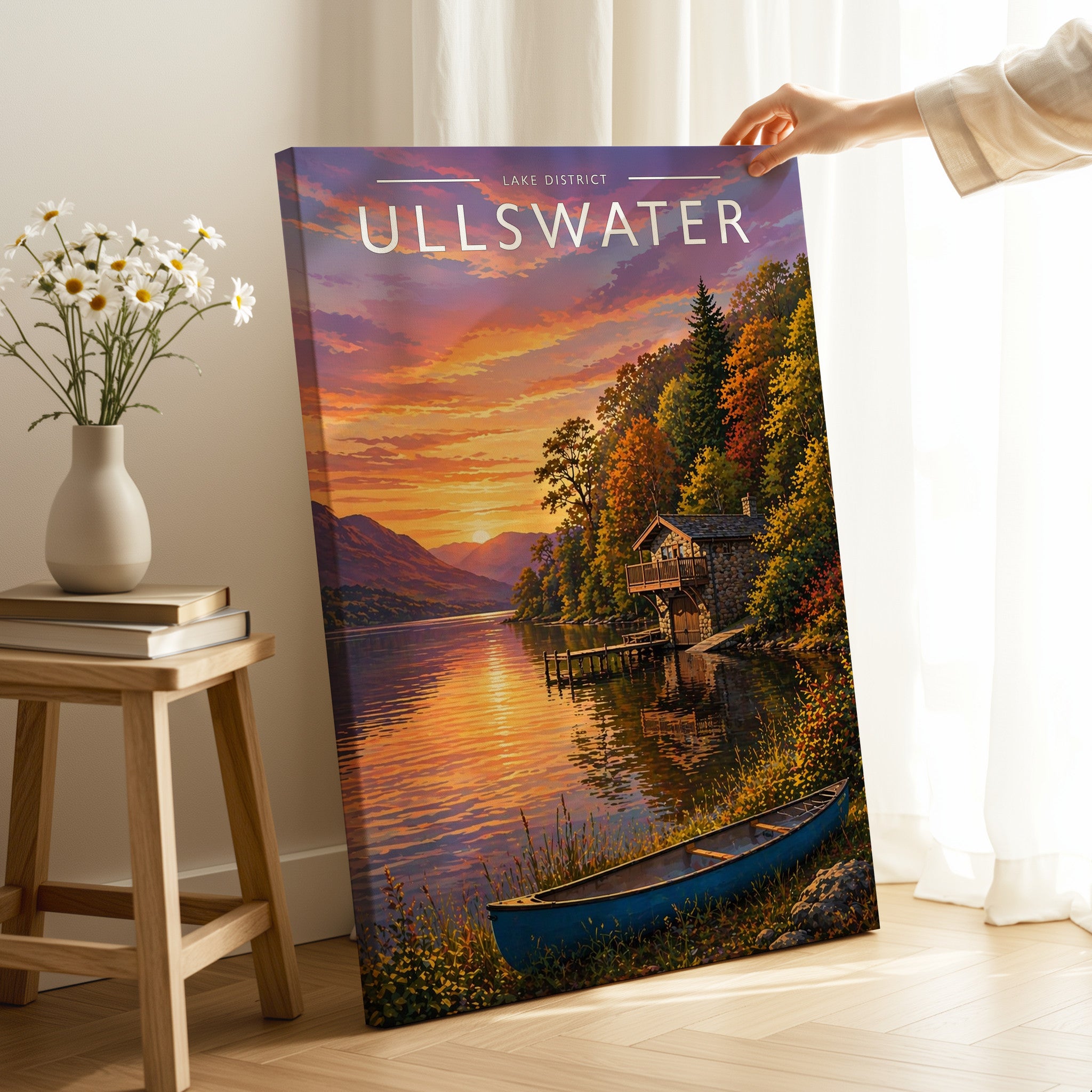 Ullswater #2 Travel Poster as a gallery-wrapped canvas
