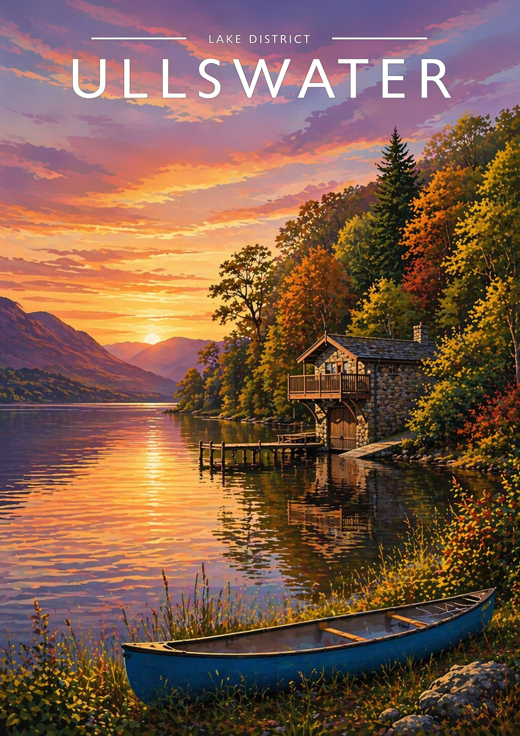 Ullswater #2 Travel Poster - A4 travel poster print