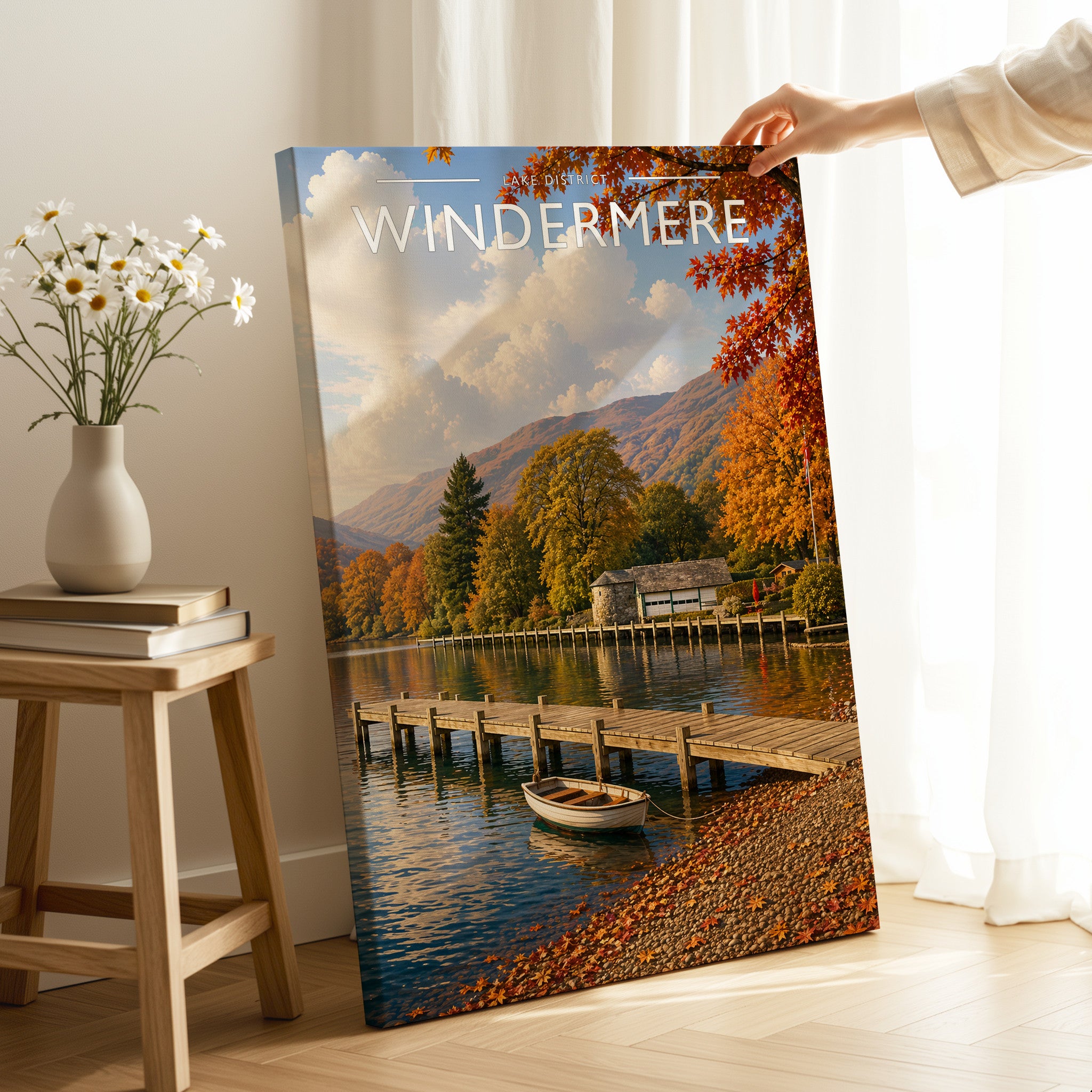Windermere Travel Poster as a gallery-wrapped canvas