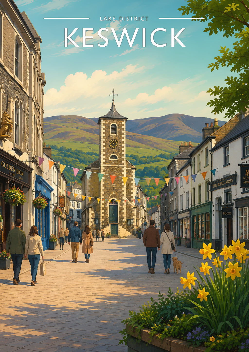 Keswick #2 Travel Poster - A4 travel poster print