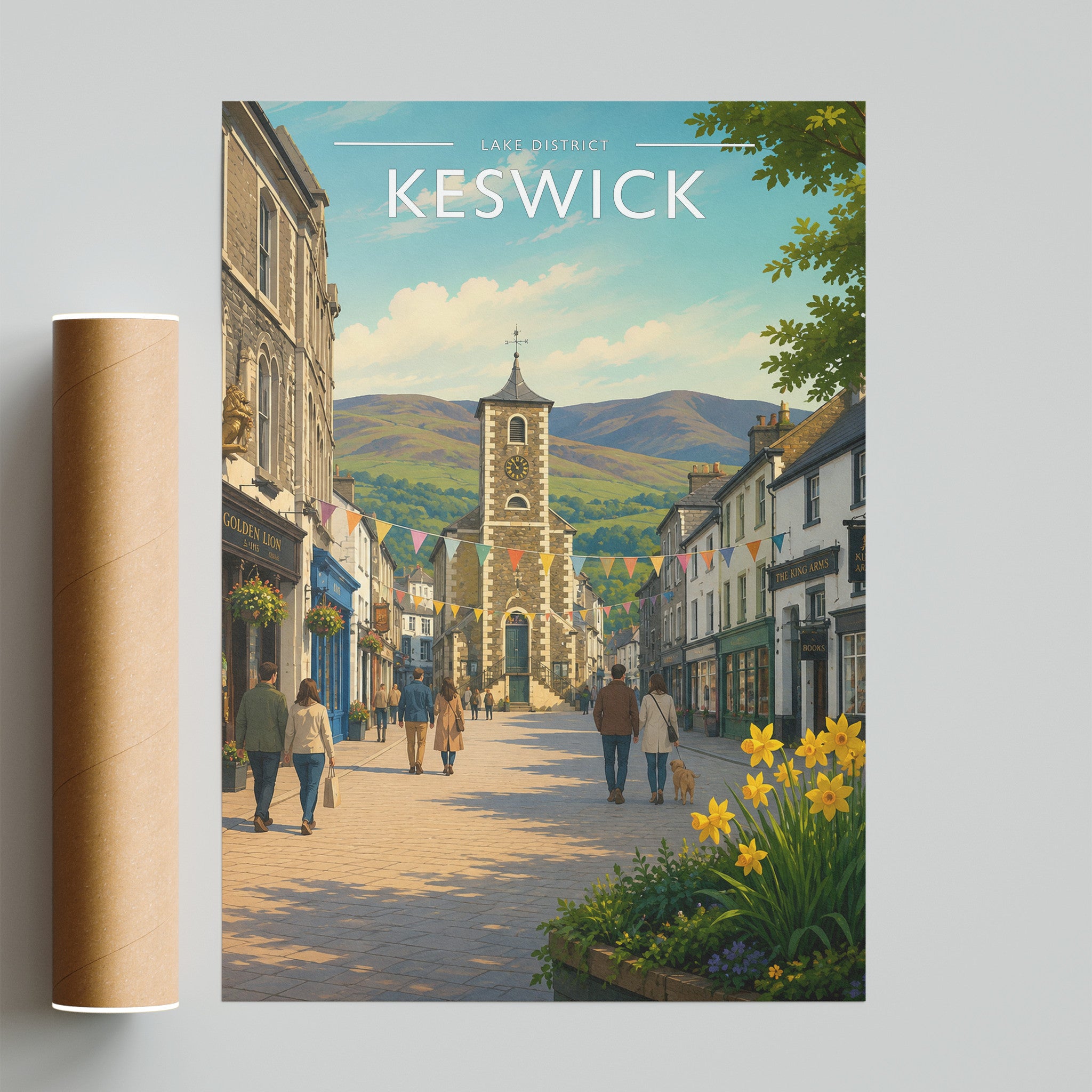 Keswick #2 Travel Poster - fine art print with shipping tube