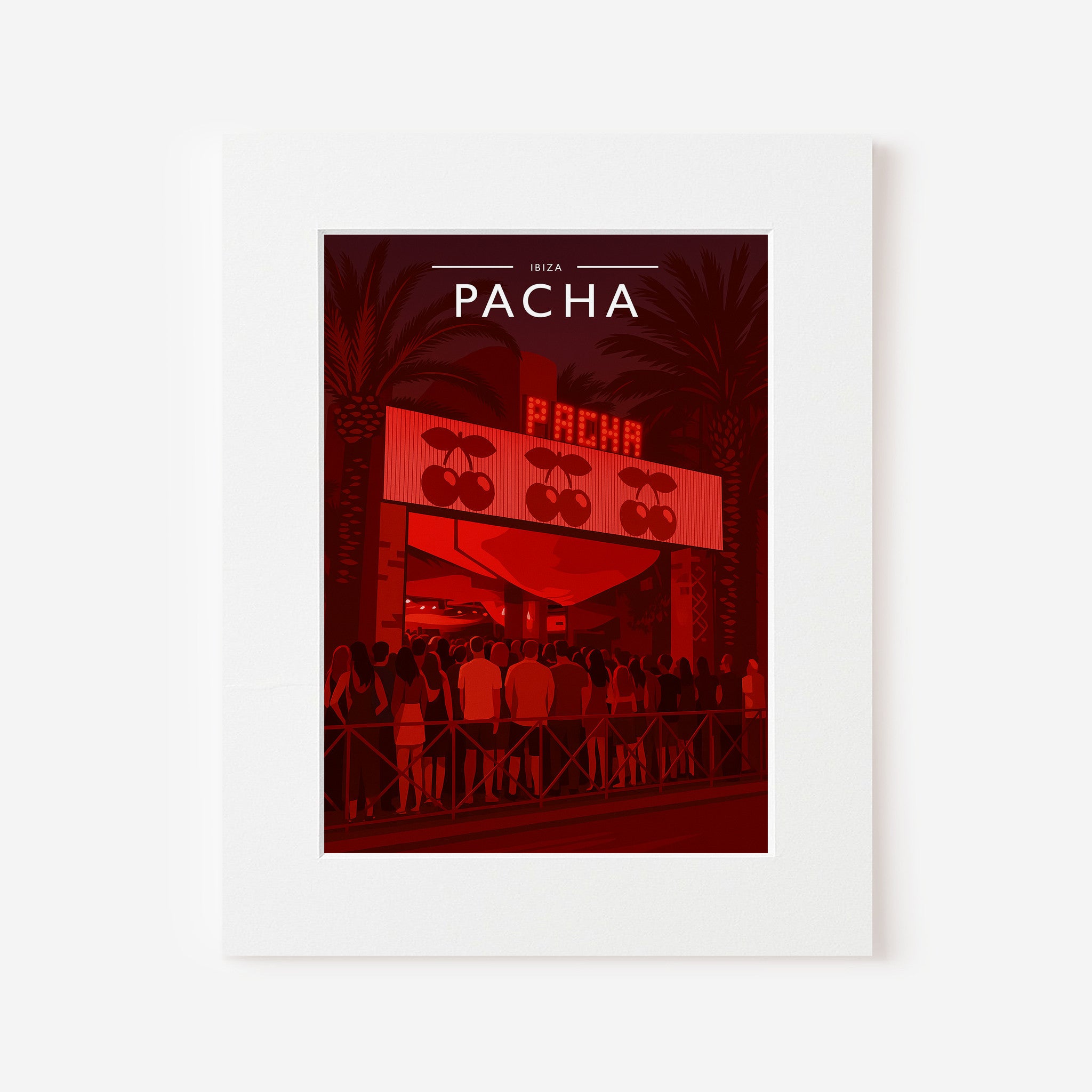 Ibiza #7 Travel Poster in a white mount