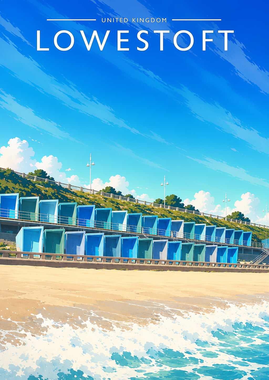 Lowestoft #2 Travel Poster - A4 travel poster print