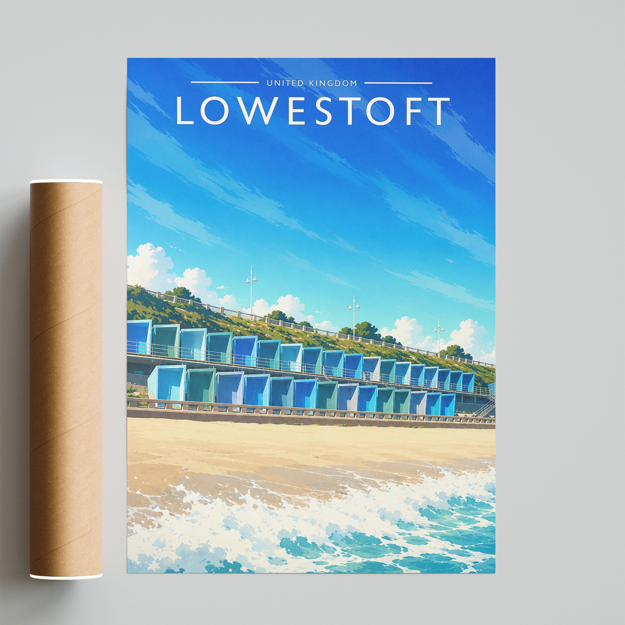 Lowestoft #2 Travel Poster - fine art print with shipping tube