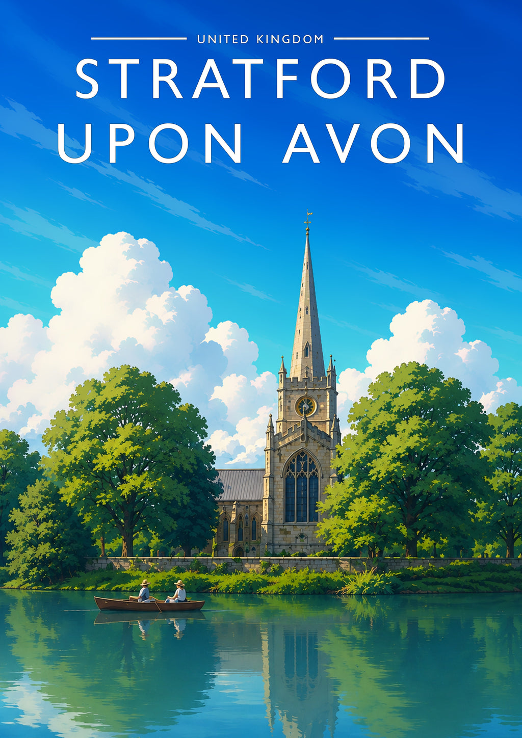 Stratford-upon-Avon #2 Travel Poster - A4 travel poster print