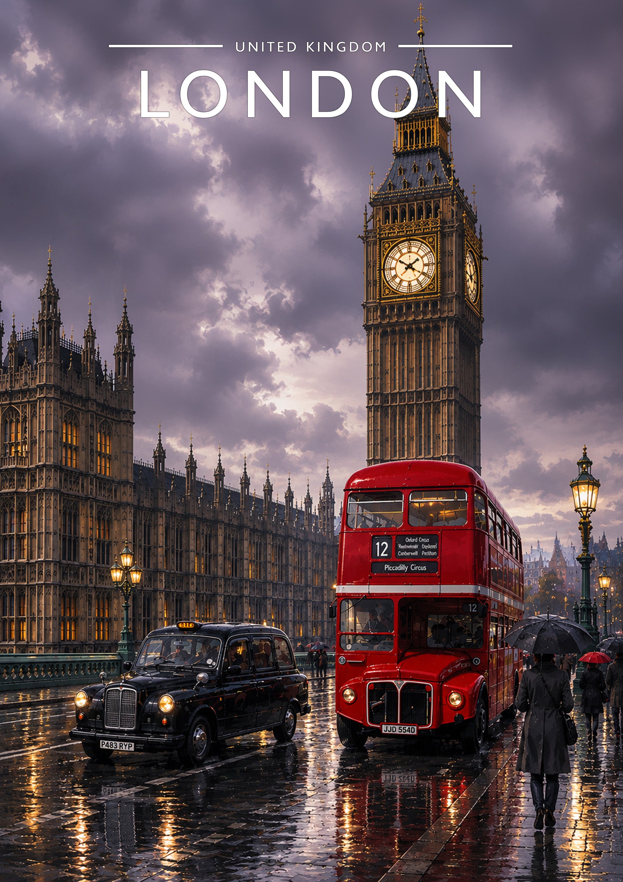 London #8 Travel Poster - A4 travel poster print