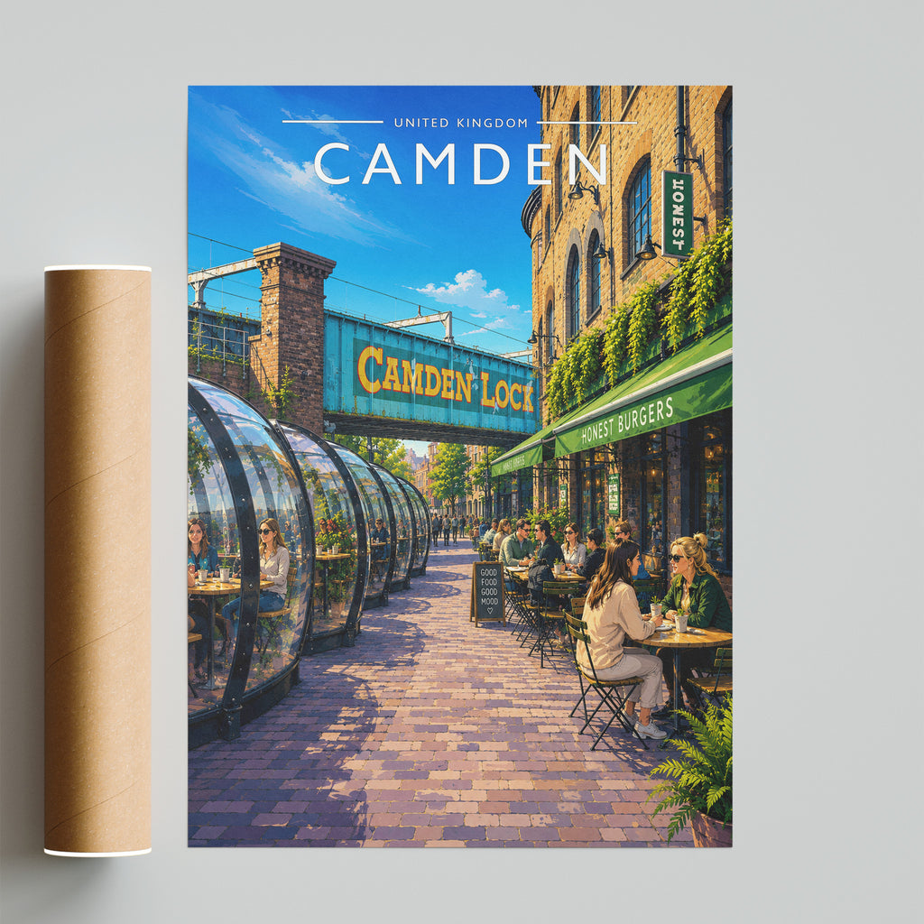 Camden Travel Poster - fine art print with shipping tube