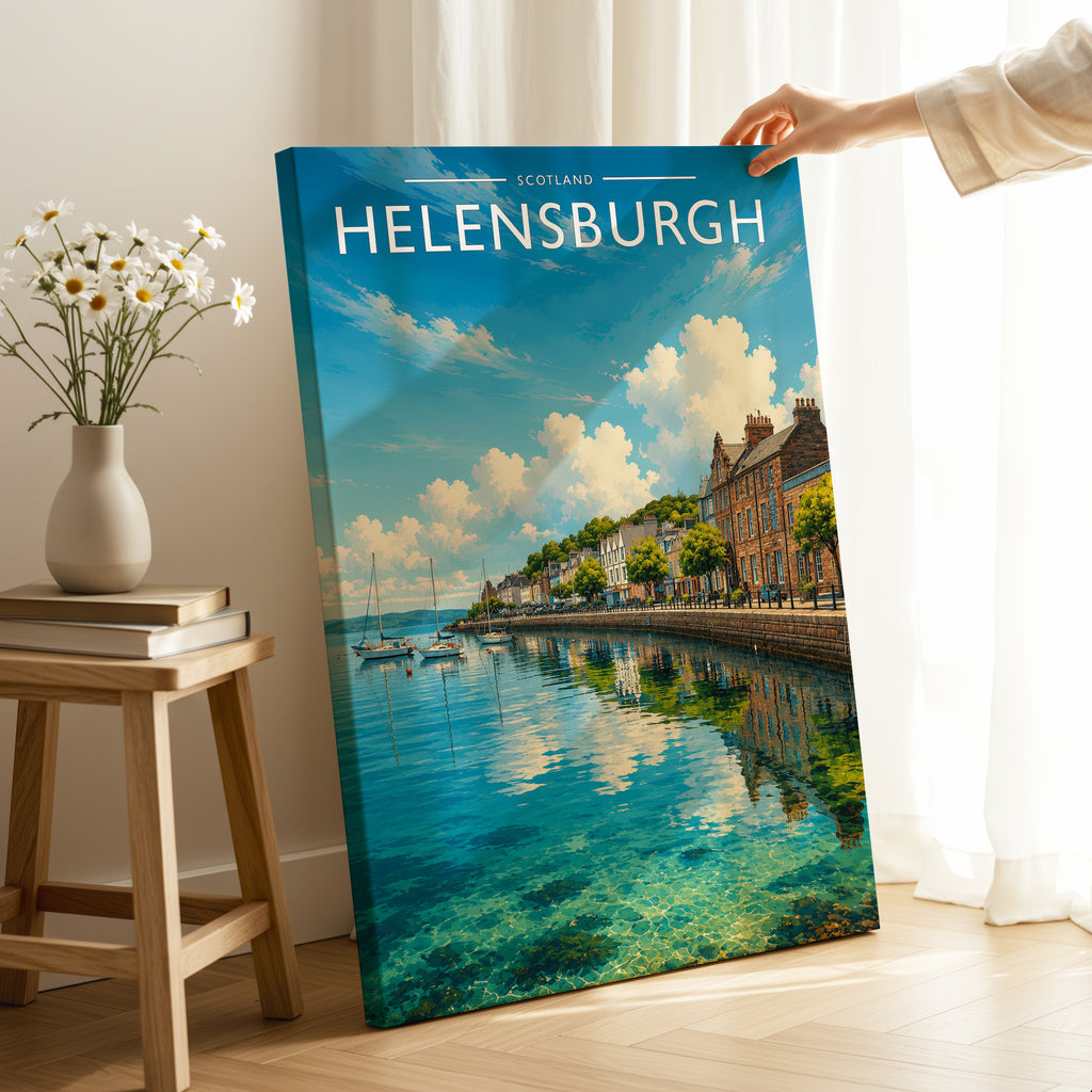 Helensburgh Travel Poster as a gallery-wrapped canvas
