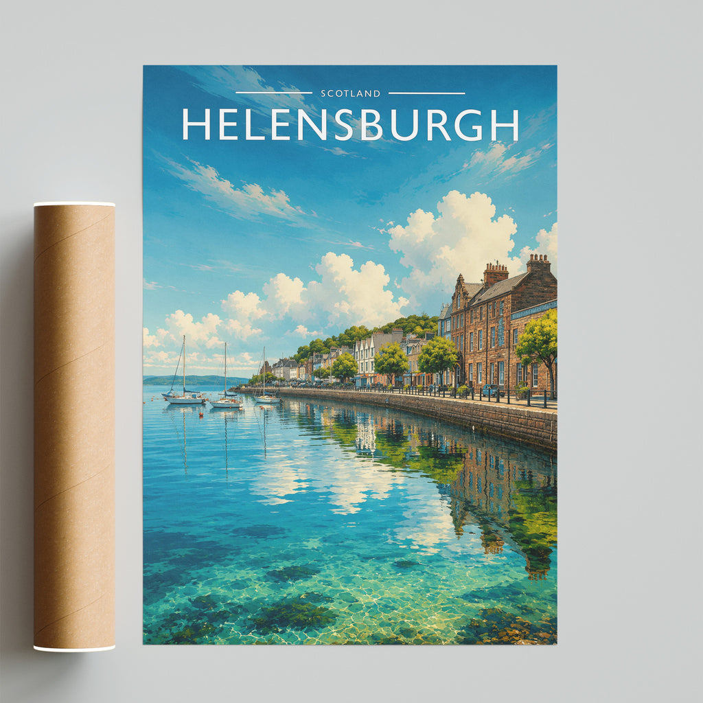Helensburgh Travel Poster - fine art print with shipping tube