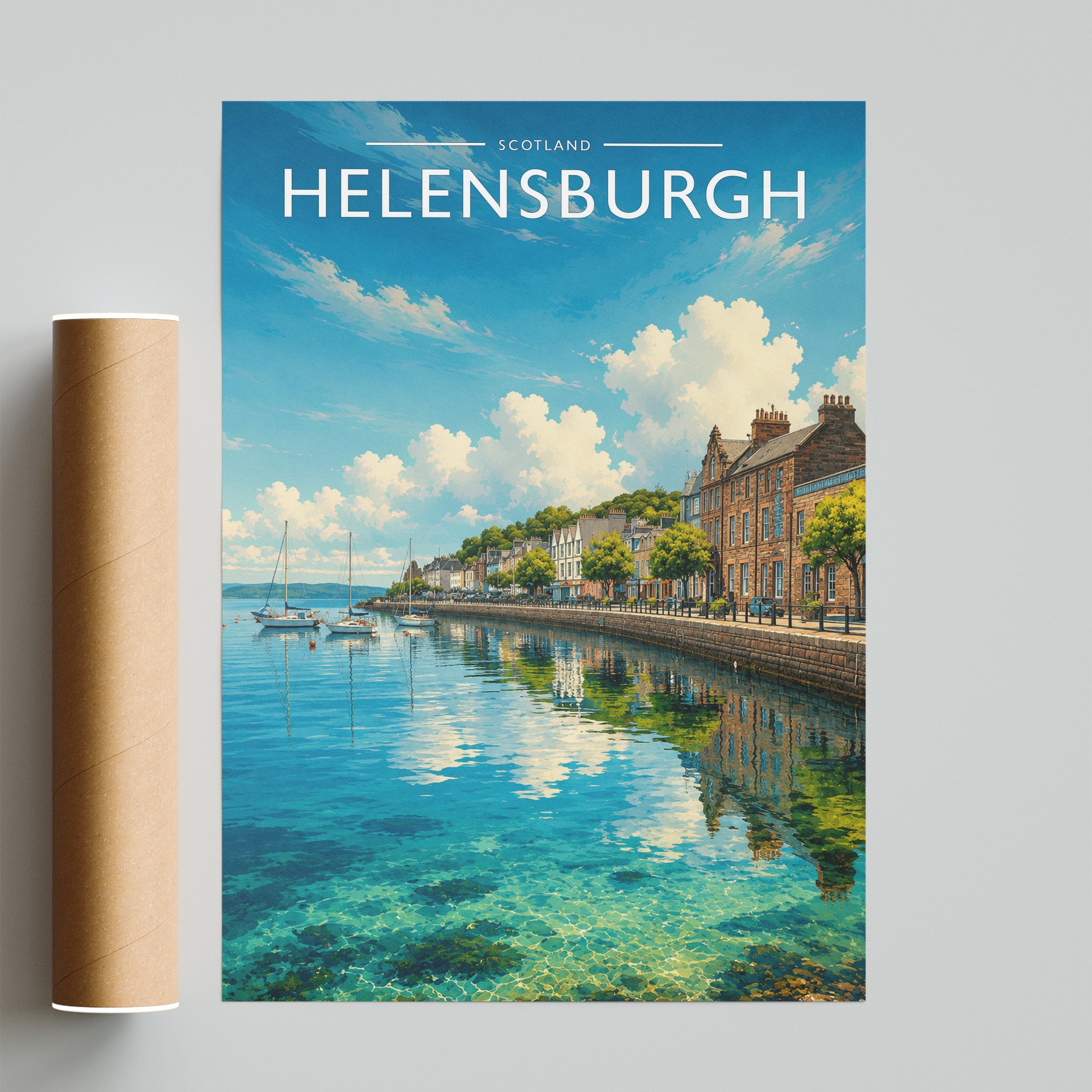 Helensburgh Travel Poster - fine art print with shipping tube