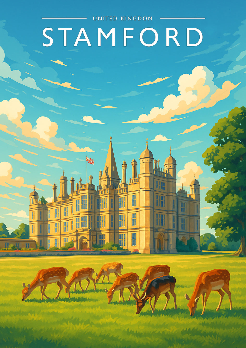 Stamford #2 Travel Poster - A4 travel poster print