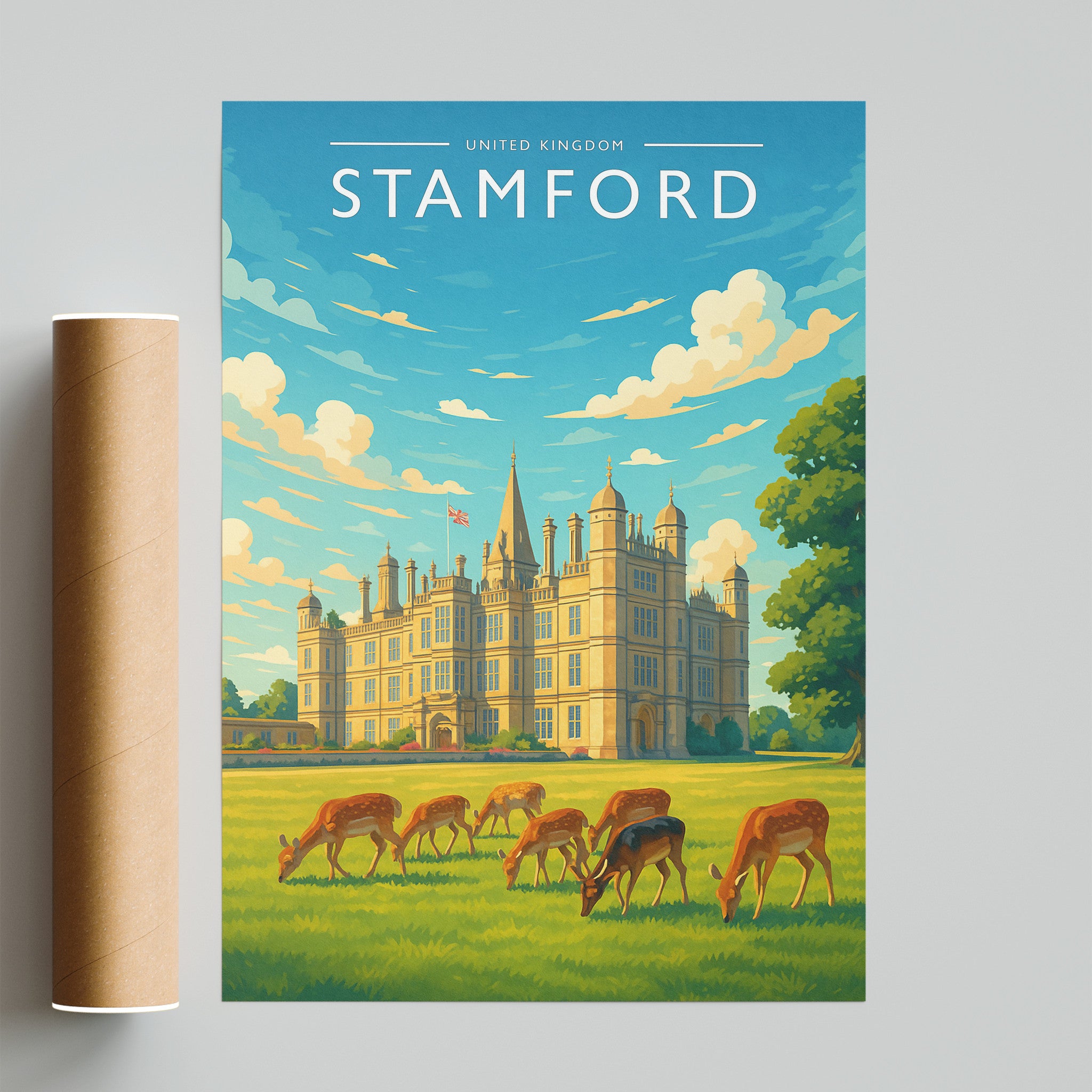 Stamford #2 Travel Poster - fine art print with shipping tube