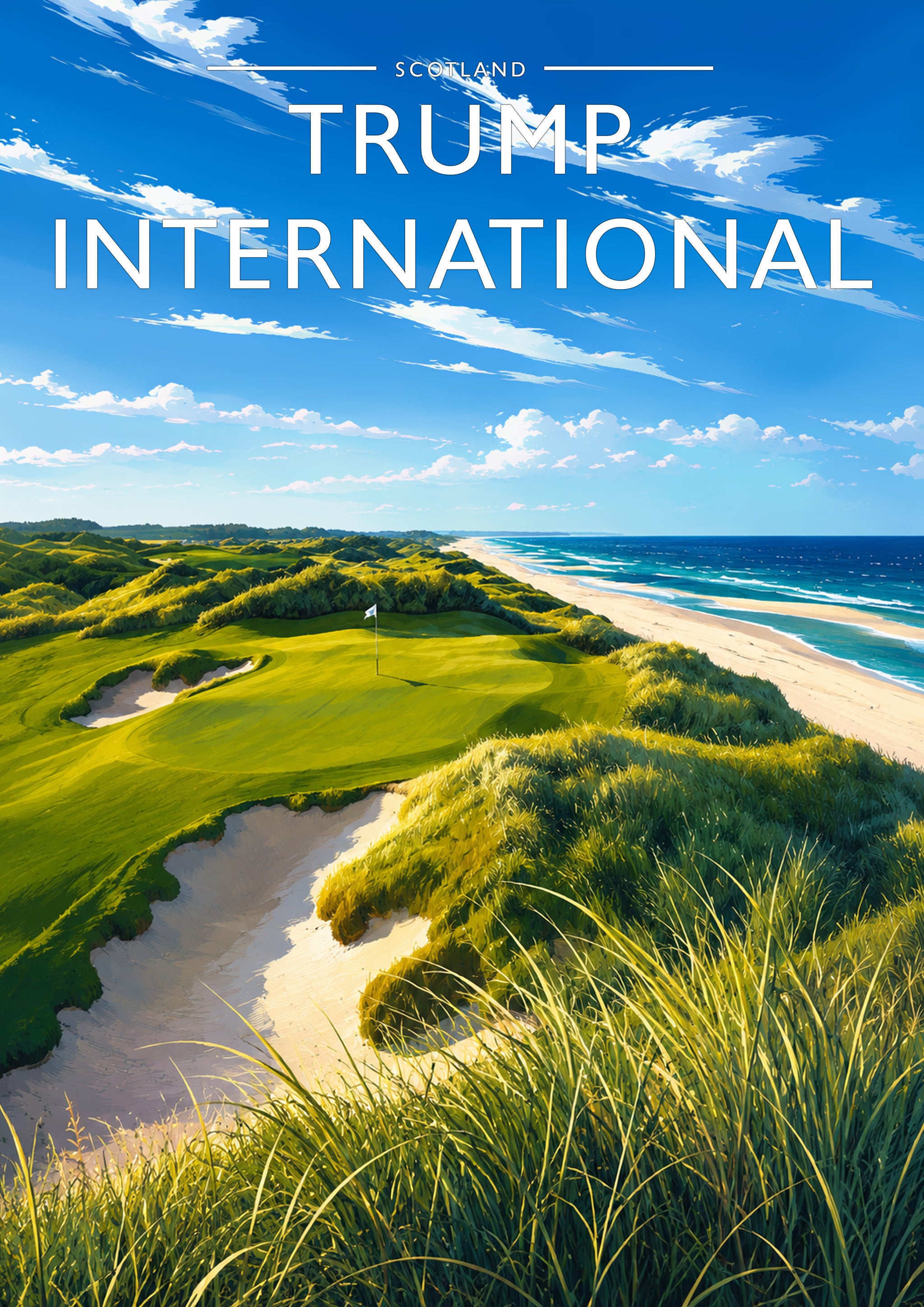Trump International Travel Poster - A4 travel poster print