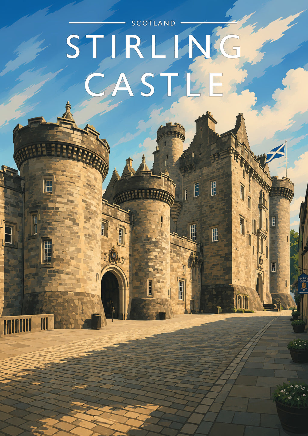 Stirling Castle Travel Poster - A4 travel poster print