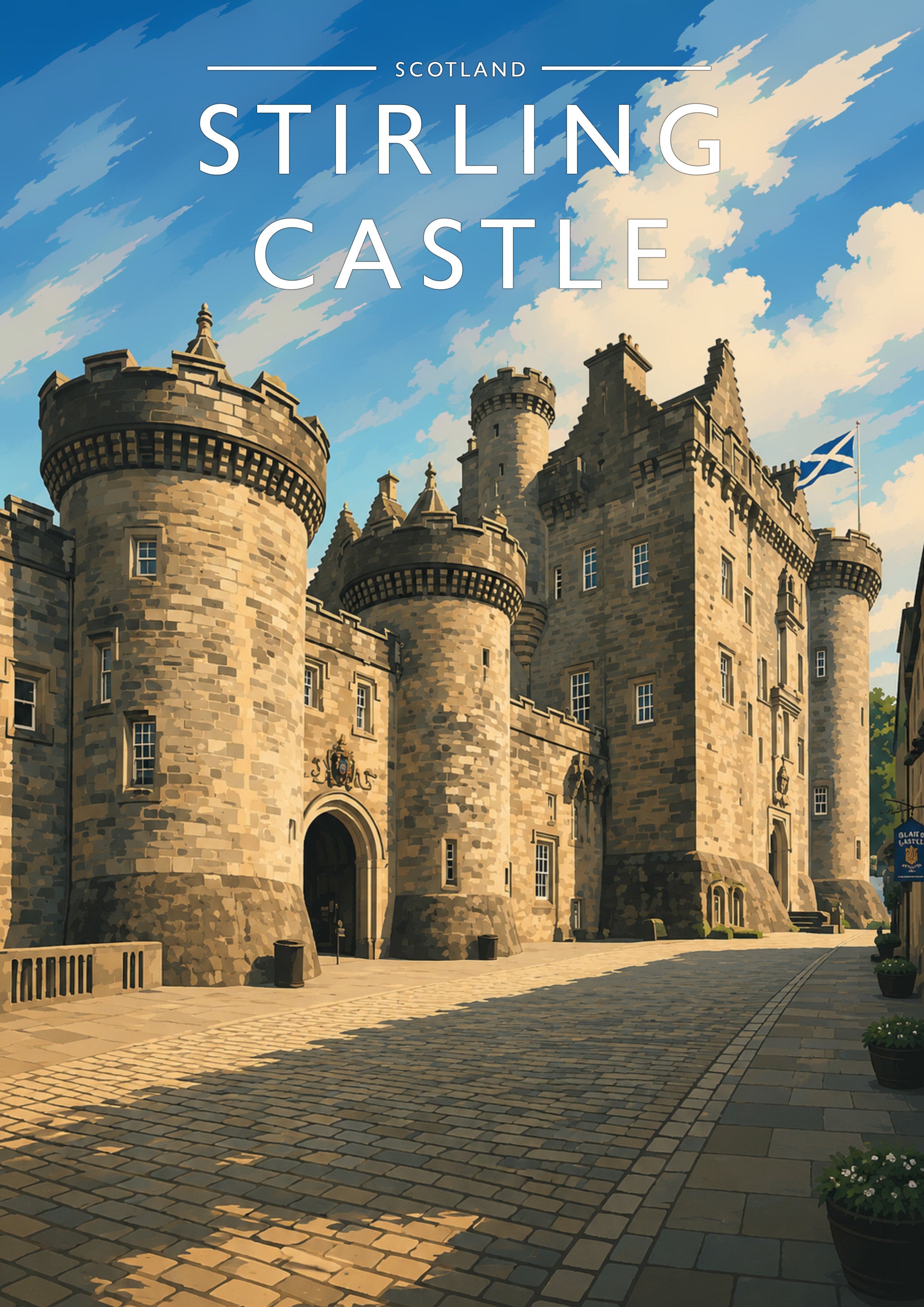 Stirling Castle Travel Poster - A4 travel poster print