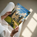 Inveraray Castle Travel Poster - A4 print held in hand