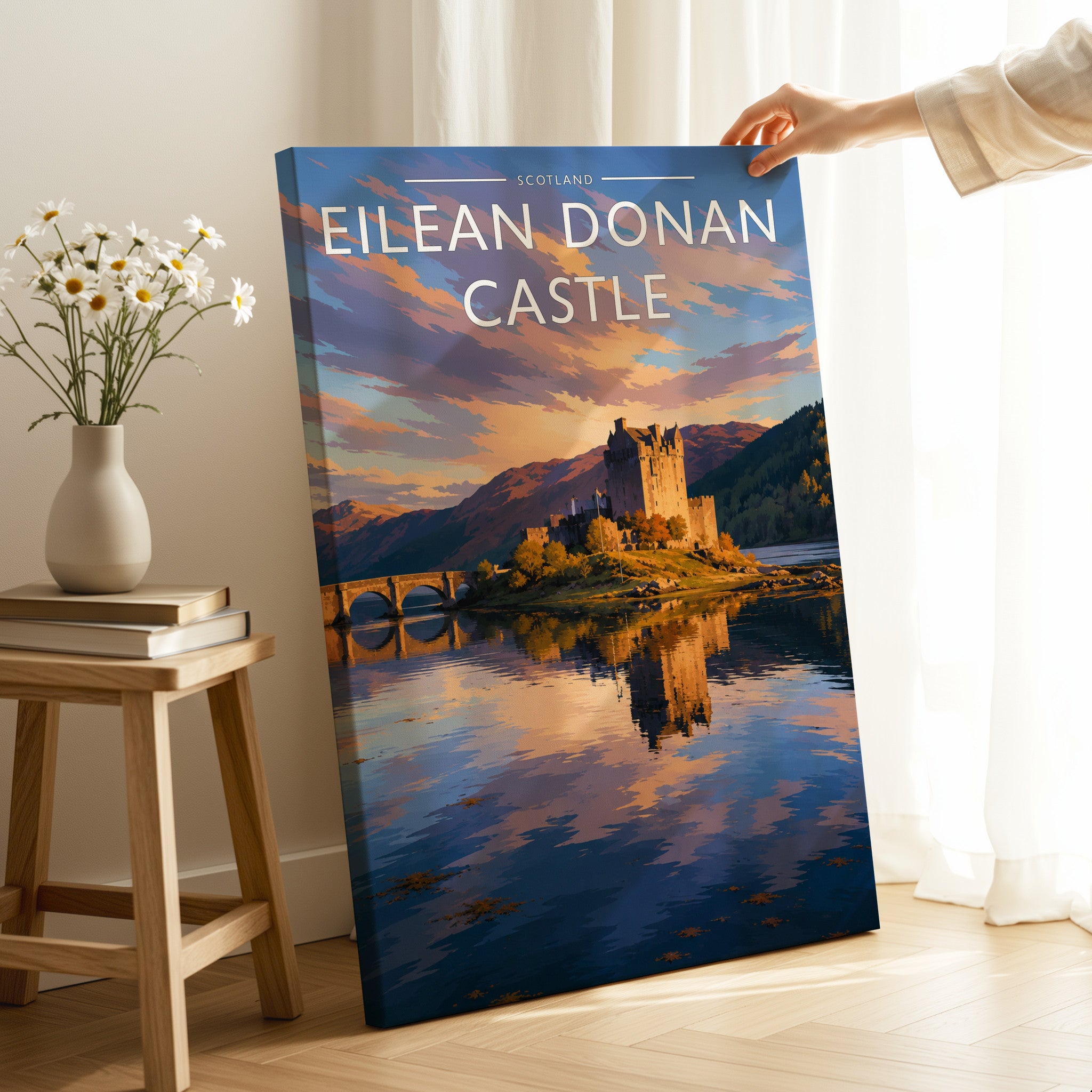 Eilean Donan Castle #2 Travel Poster as a gallery-wrapped canvas