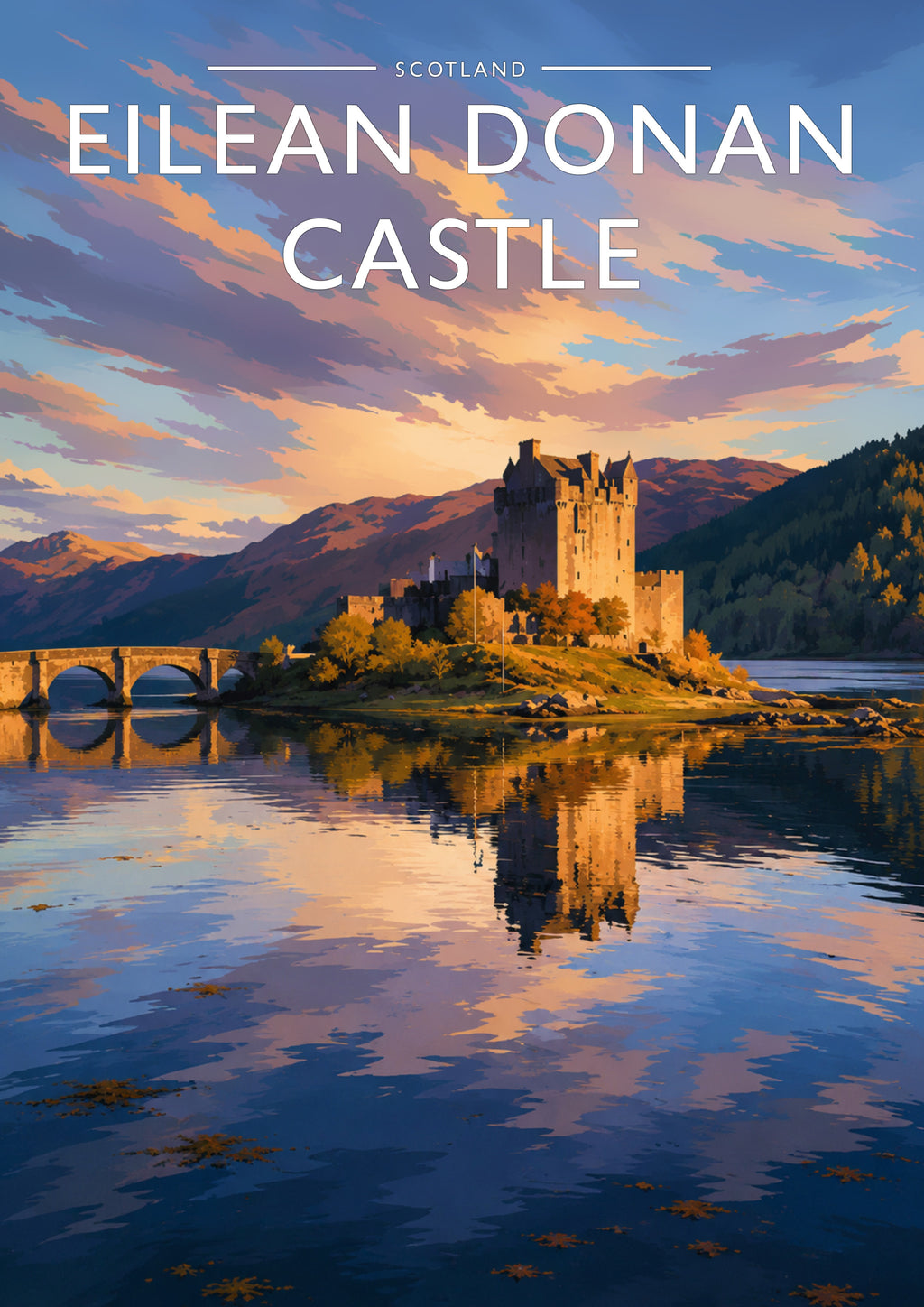 Eilean Donan Castle #2 Travel Poster - A4 travel poster print