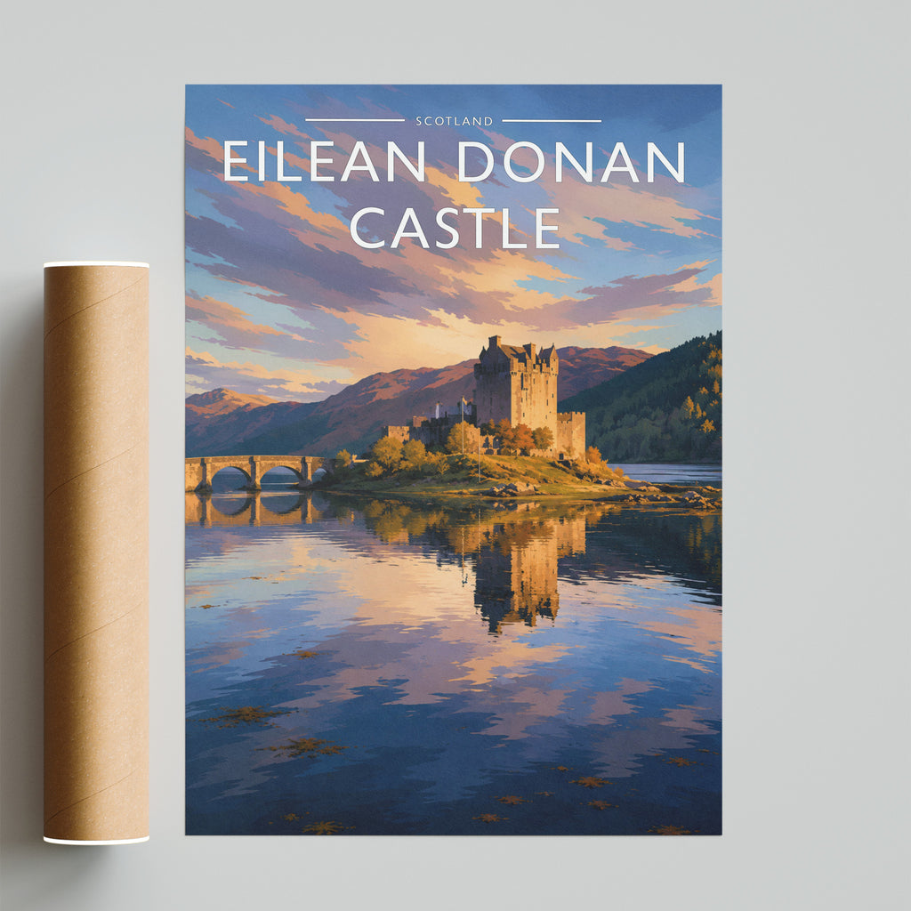 Eilean Donan Castle #2 Travel Poster - fine art print with shipping tube