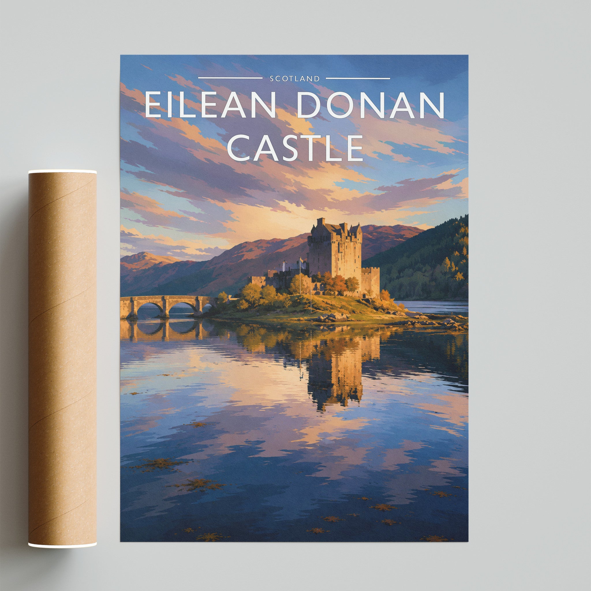 Eilean Donan Castle #2 Travel Poster - fine art print with shipping tube