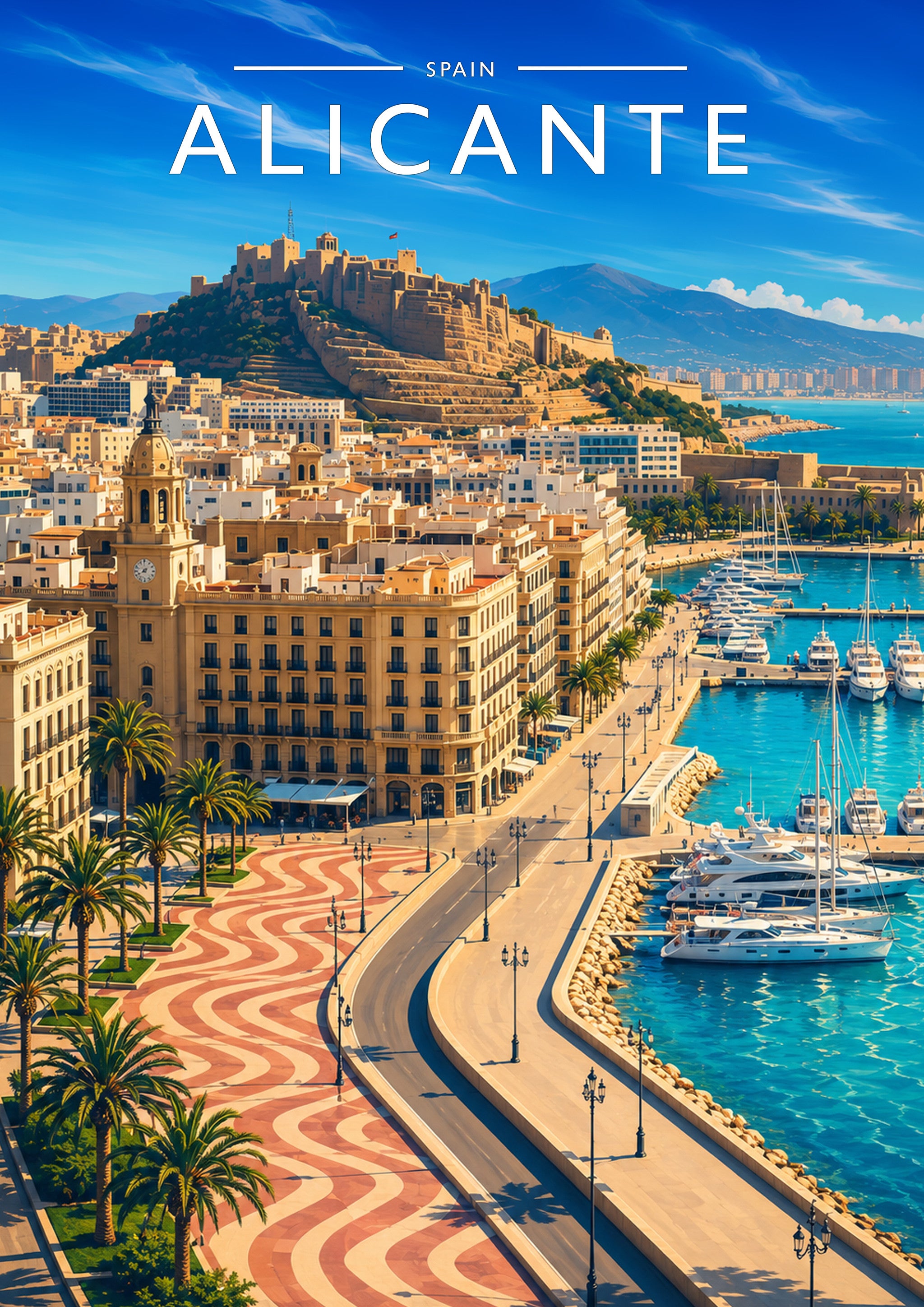 Alicante #4 Travel Poster - A4 travel poster print