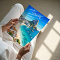 Calpe Travel Poster - A4 print held in hand