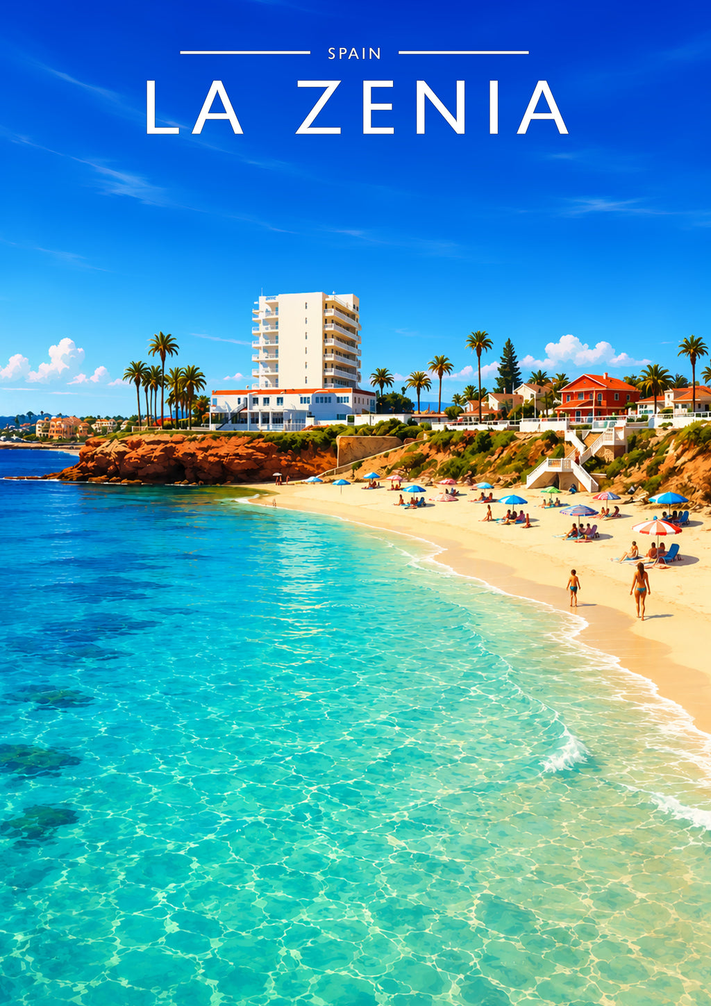 La Zenia Travel Poster - A4 travel poster print