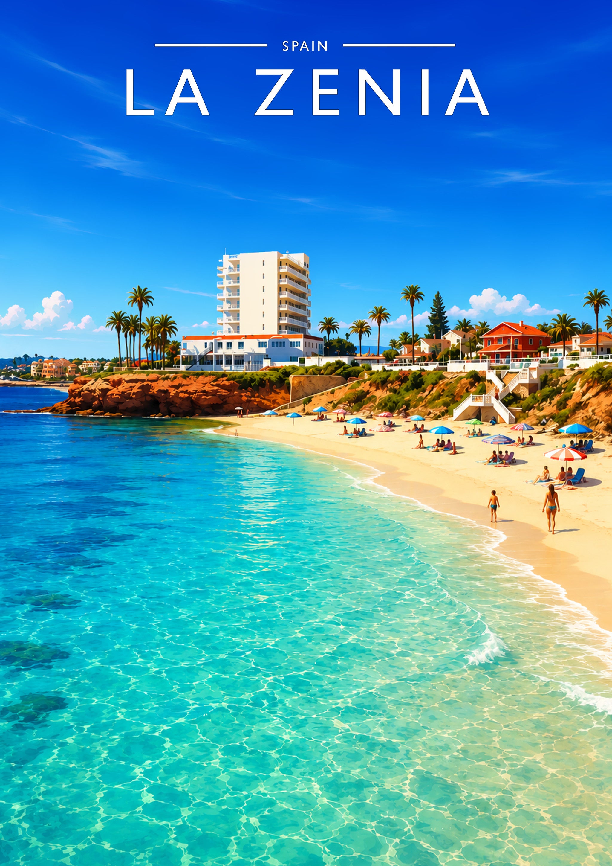 La Zenia Travel Poster - A4 travel poster print