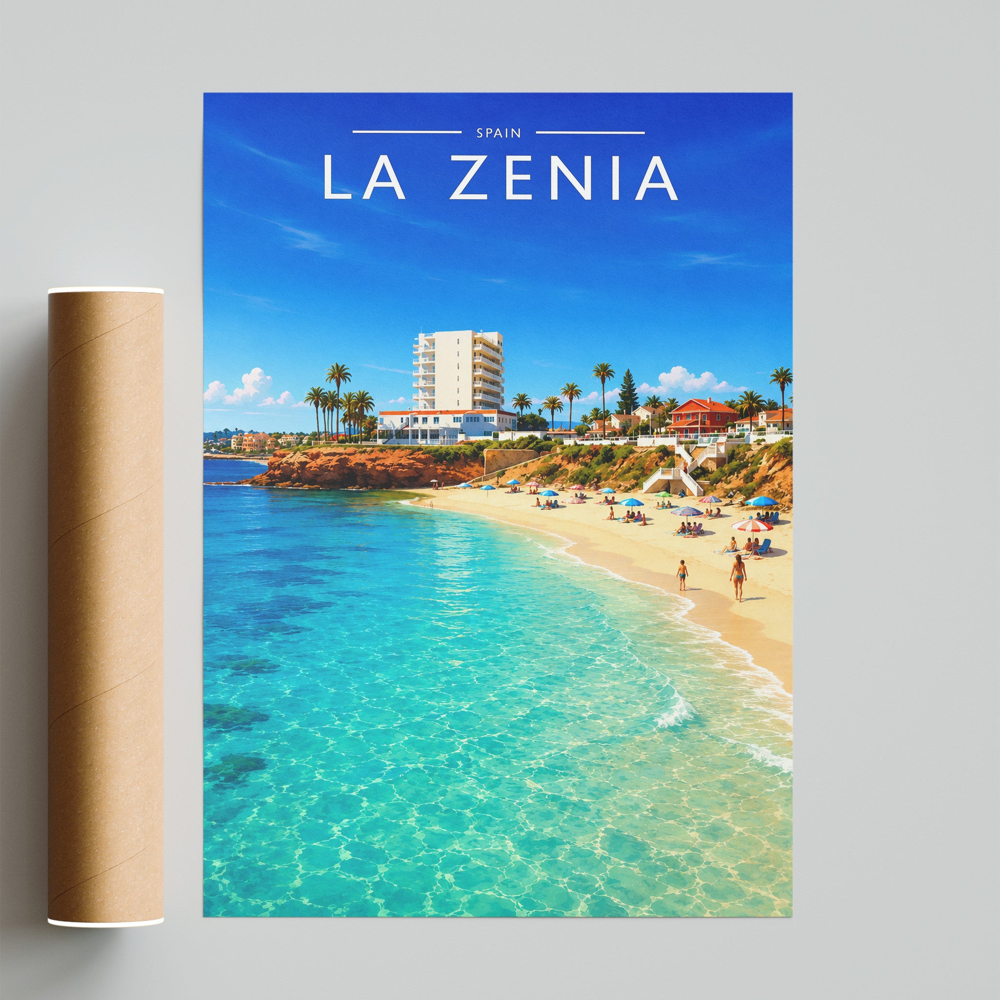 La Zenia Travel Poster - fine art print with shipping tube