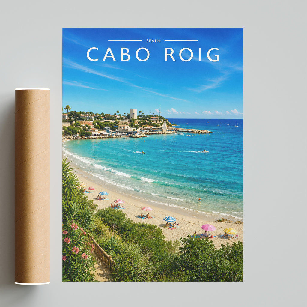 Cabo Roig Travel Poster - fine art print with shipping tube
