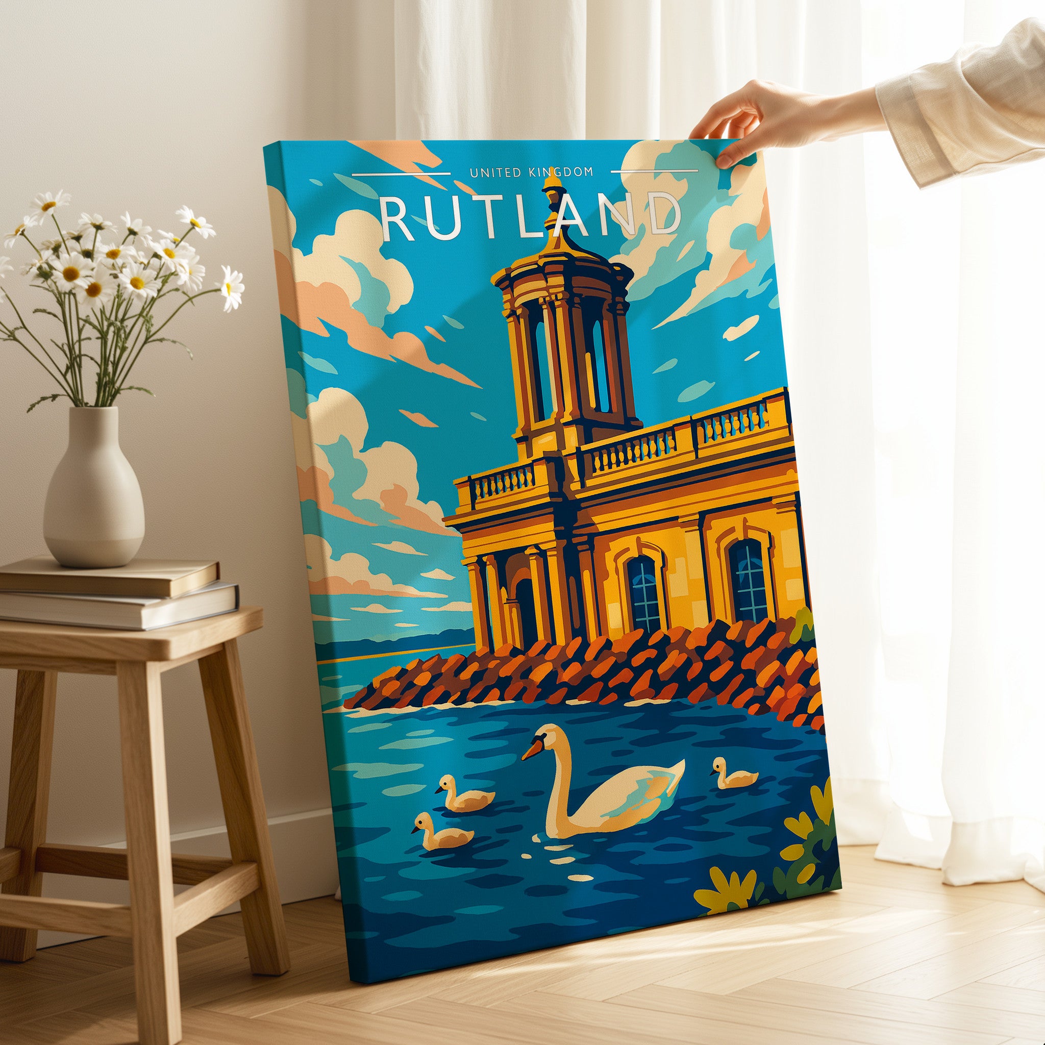 Rutland Travel Poster as a gallery-wrapped canvas