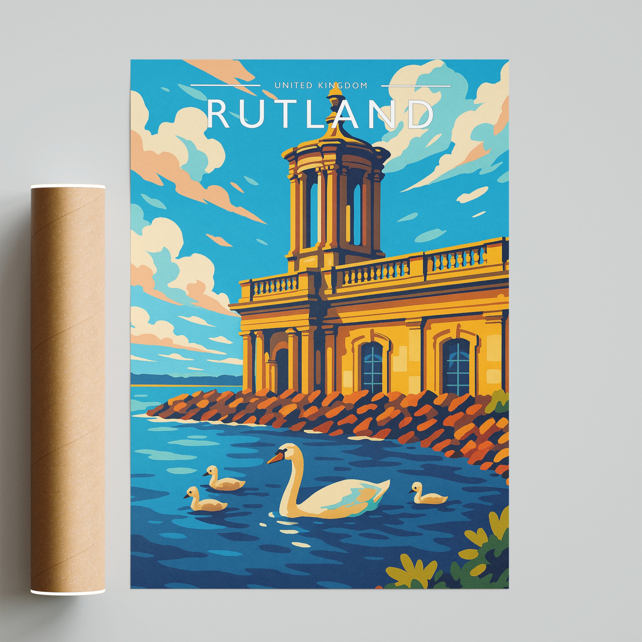 Rutland Travel Poster - fine art print with shipping tube