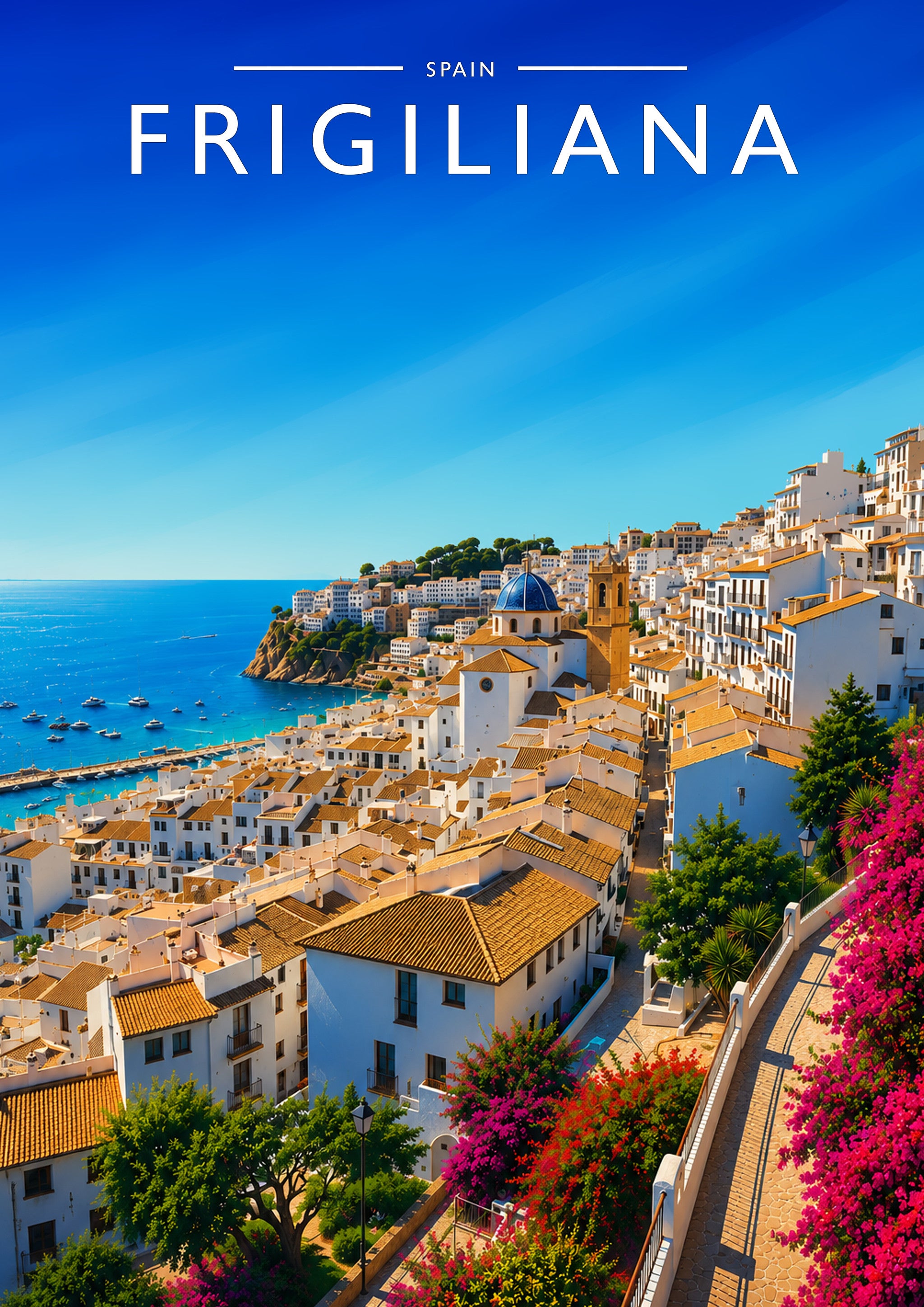 Frigiliana Travel Poster - A4 travel poster print