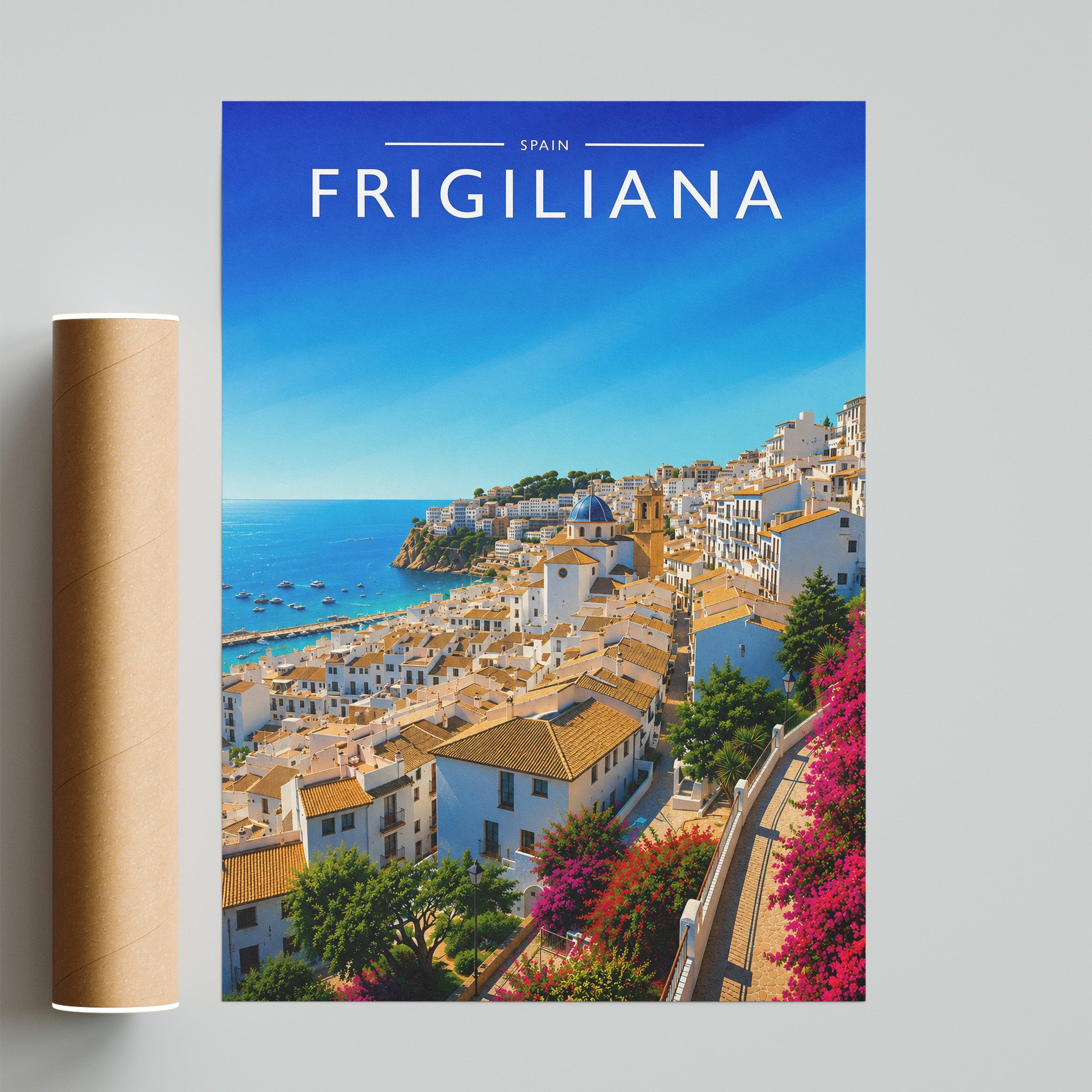 Frigiliana Travel Poster - fine art print with shipping tube
