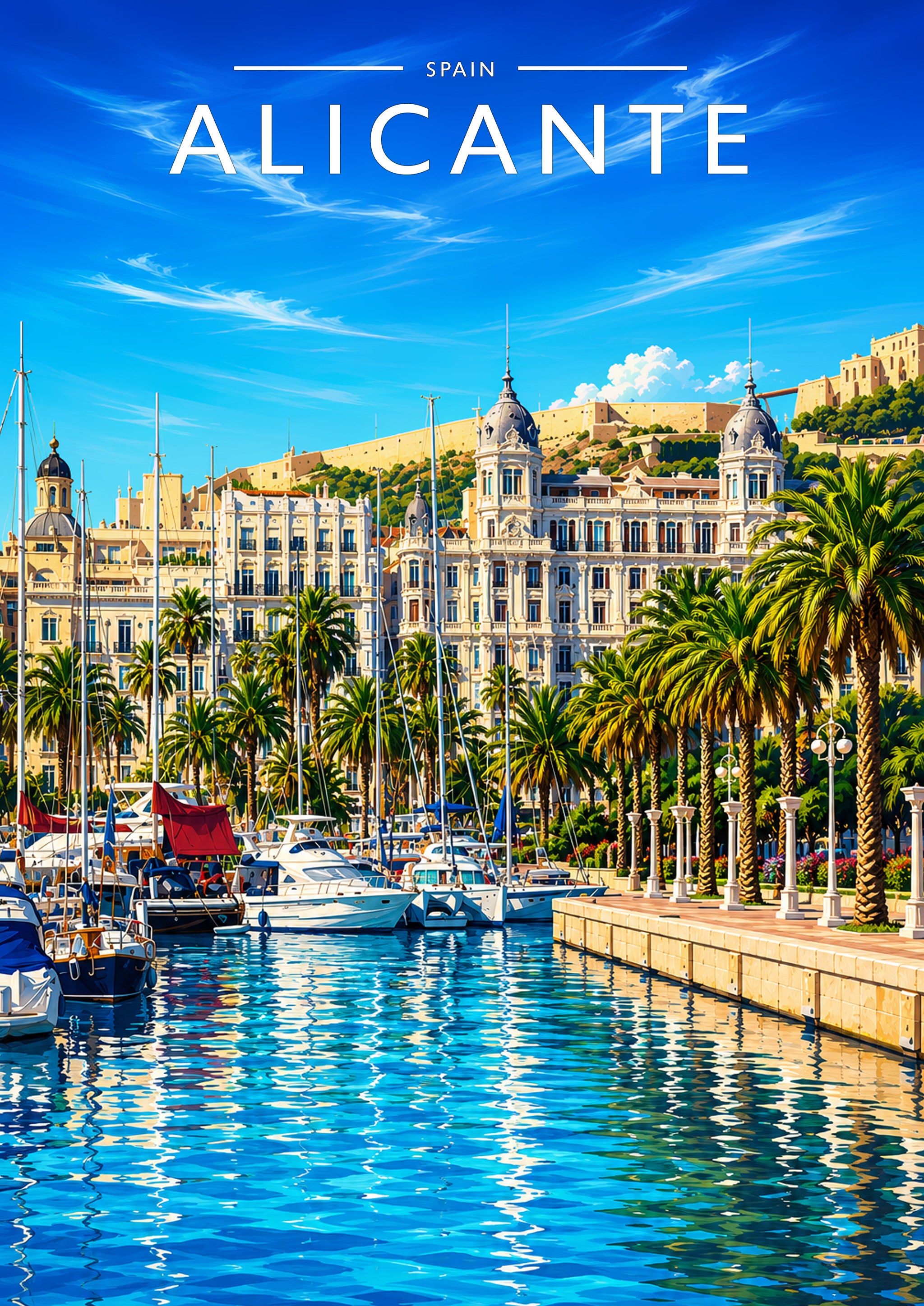 Alicante #5 Travel Poster - A4 travel poster print