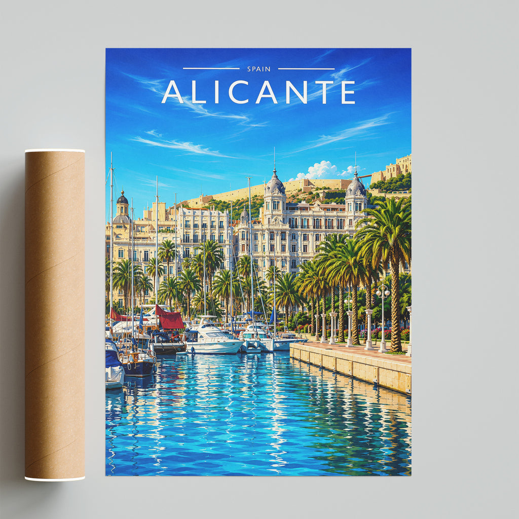 Alicante #5 Travel Poster - fine art print with shipping tube