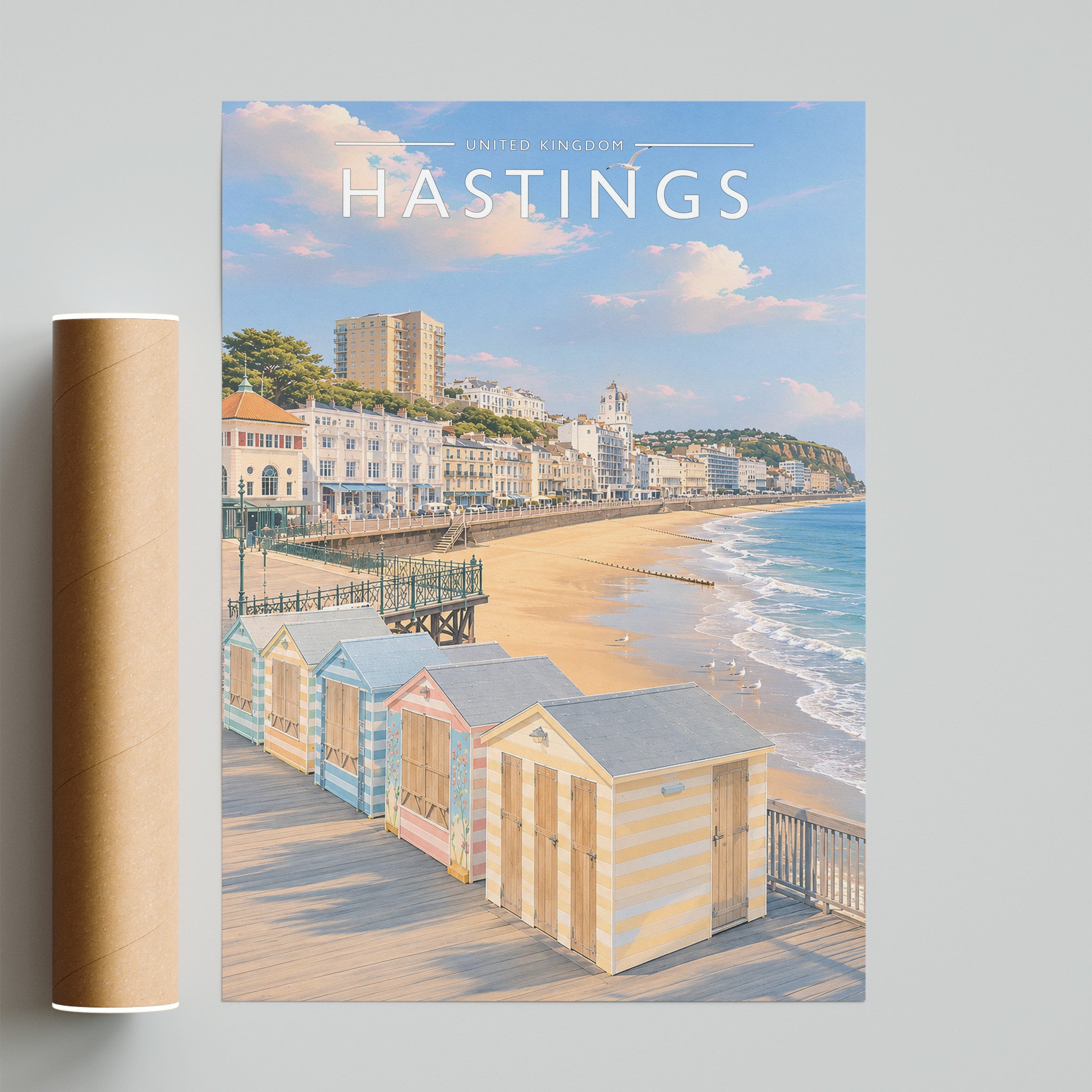 Hastings #2 Travel Poster - fine art print with shipping tube