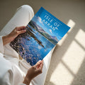 Isle of Arran Travel Poster - A4 print held in hand