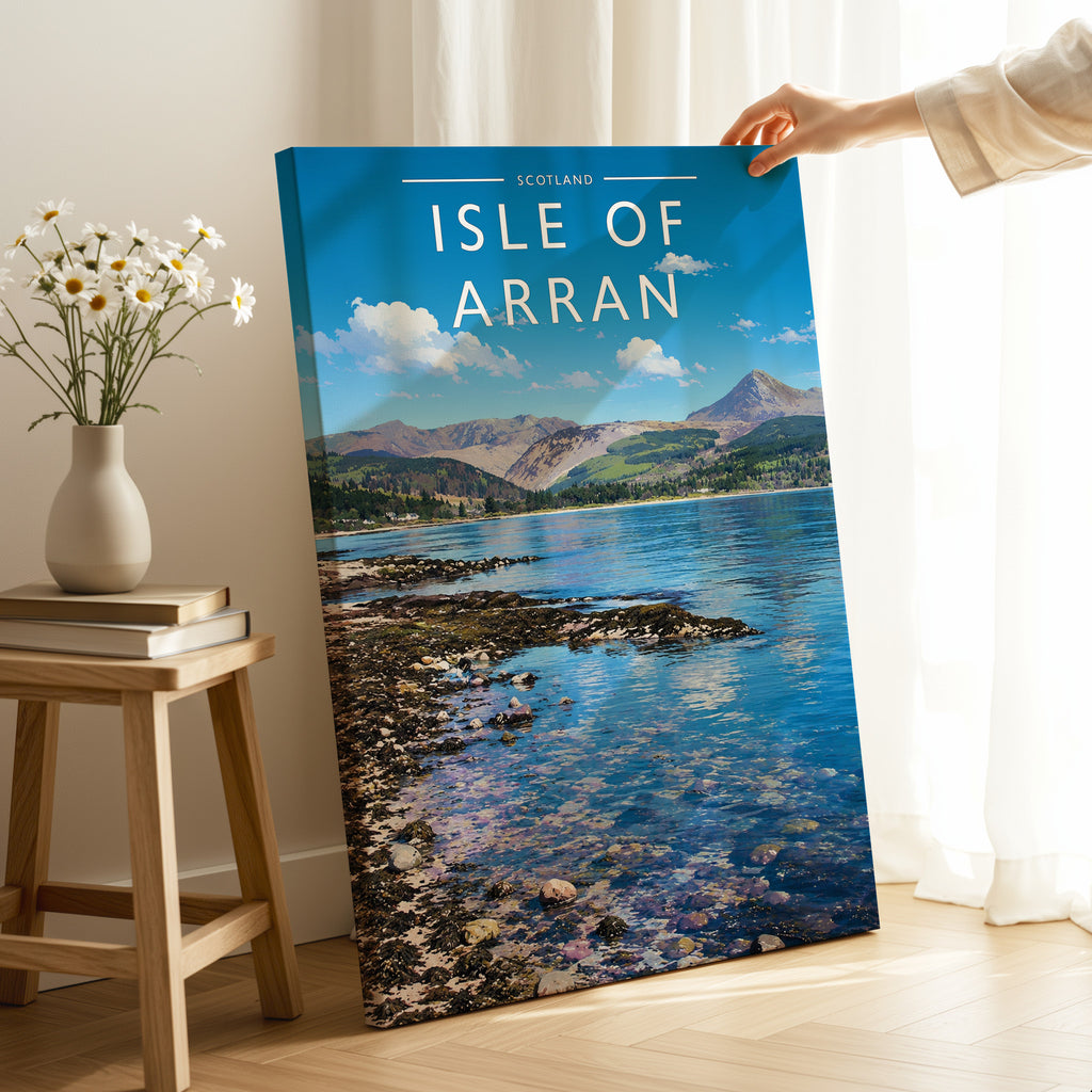 Isle of Arran Travel Poster as a gallery-wrapped canvas
