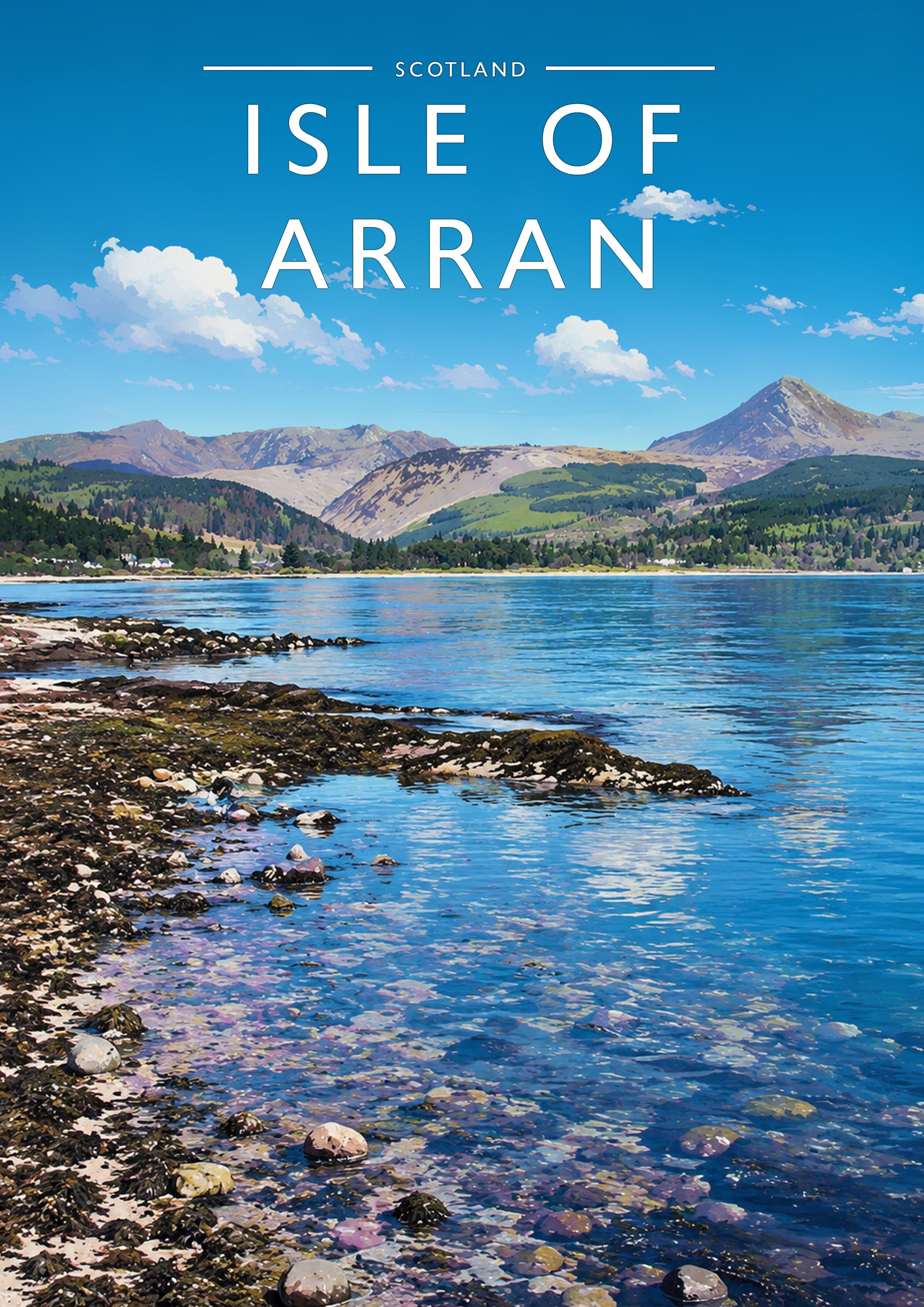 Isle of Arran Travel Poster - A4 travel poster print