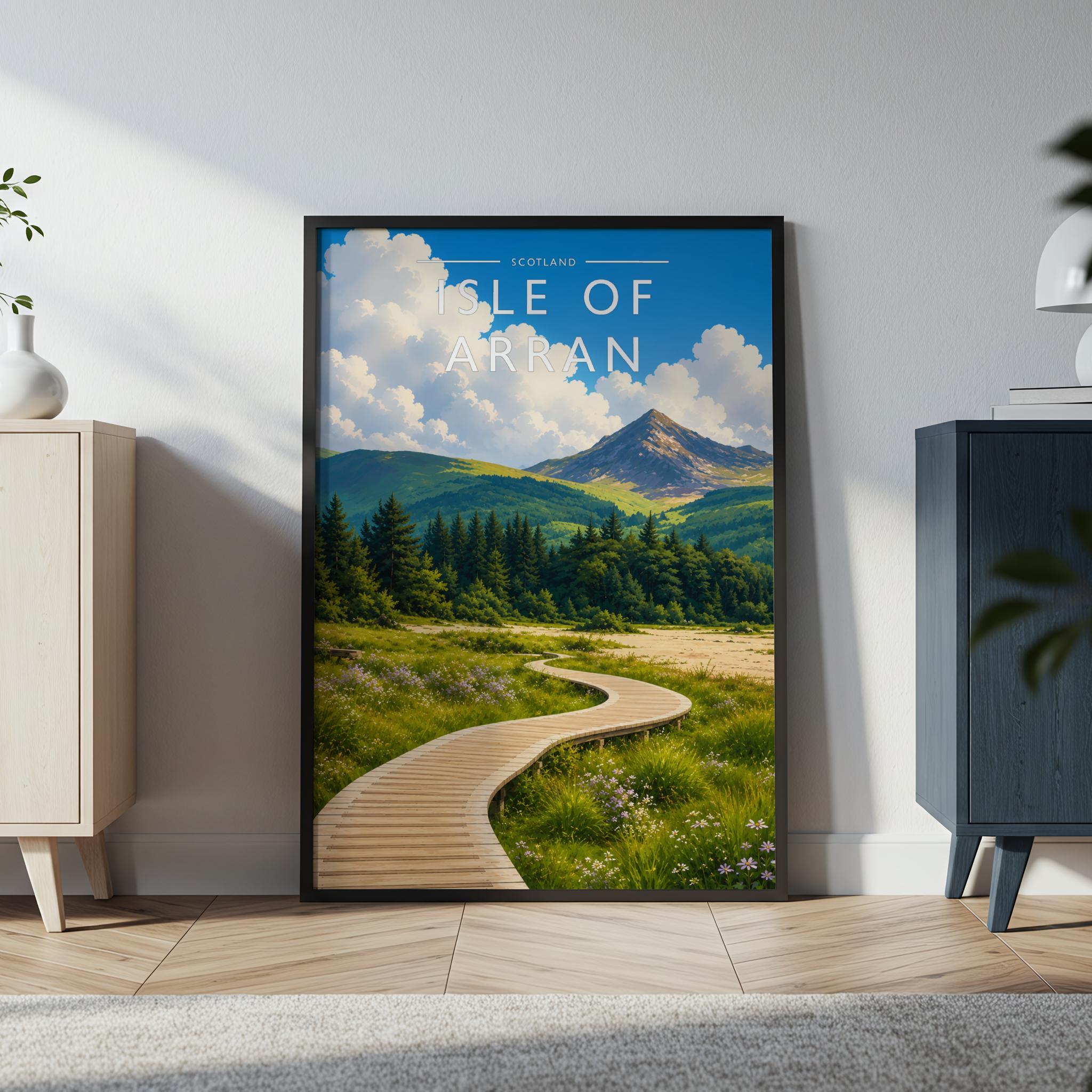 Isle of Arran #2 Travel Poster in a black frame